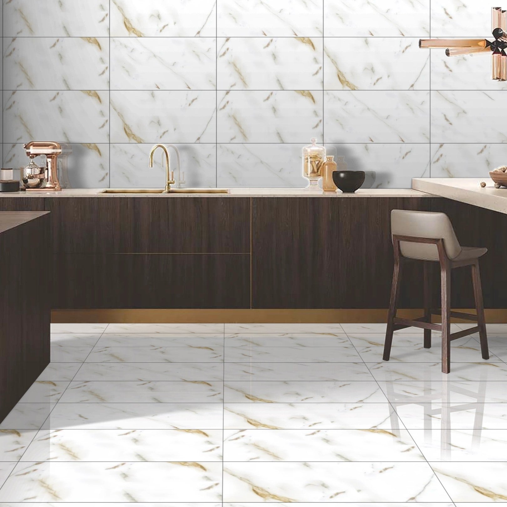 Golden Carara Porcelain 30x60cm Wall and Floor Tiles