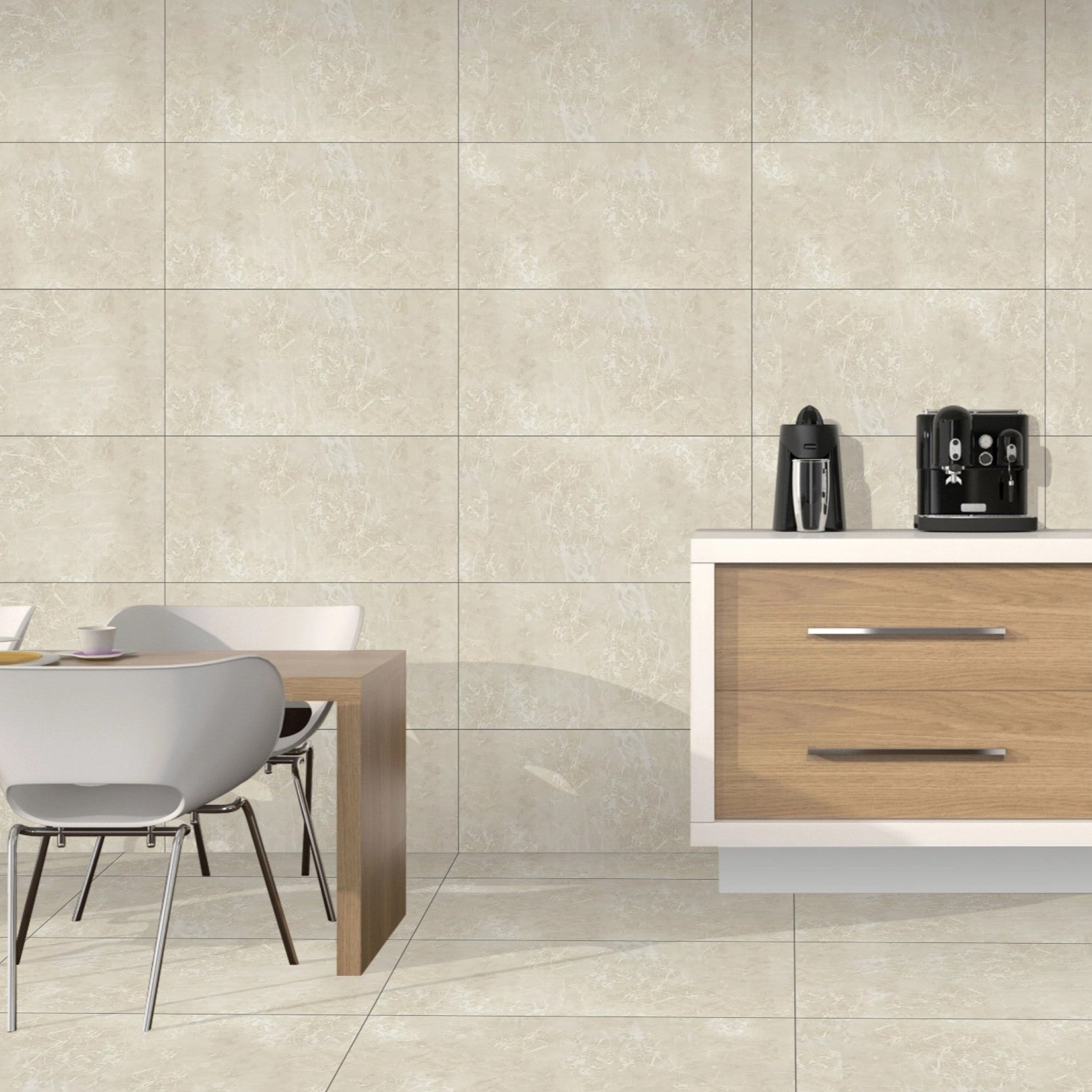 Radiant Sand Beige Gloss Porcelain 30X60cm Wall Floor Tiles