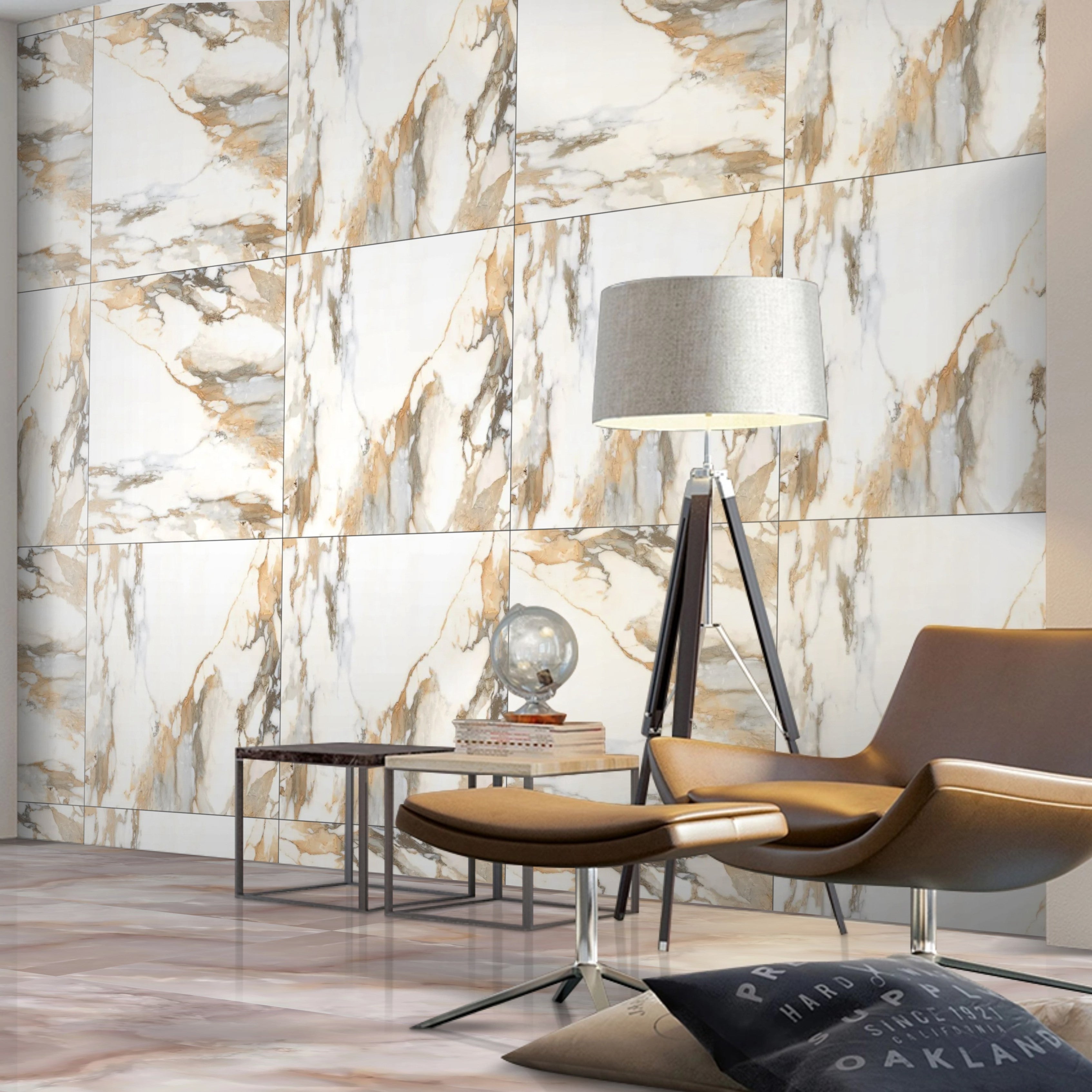 Fragore Beige Matt Marble Porcelain 60x60cm Wall and Floor Tiles