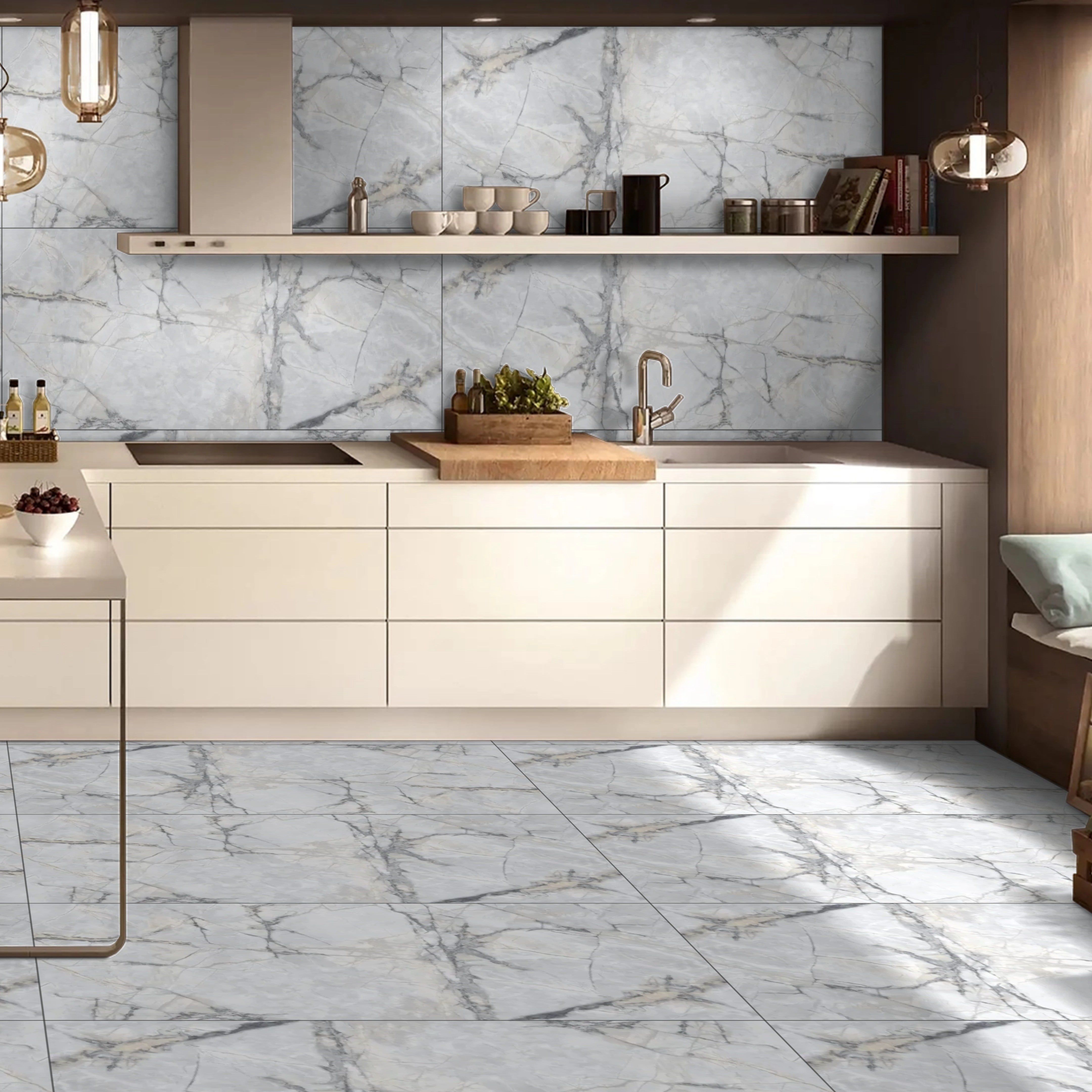 Invisible Gold tiles 60x120cm Matt Porcelain Tiles