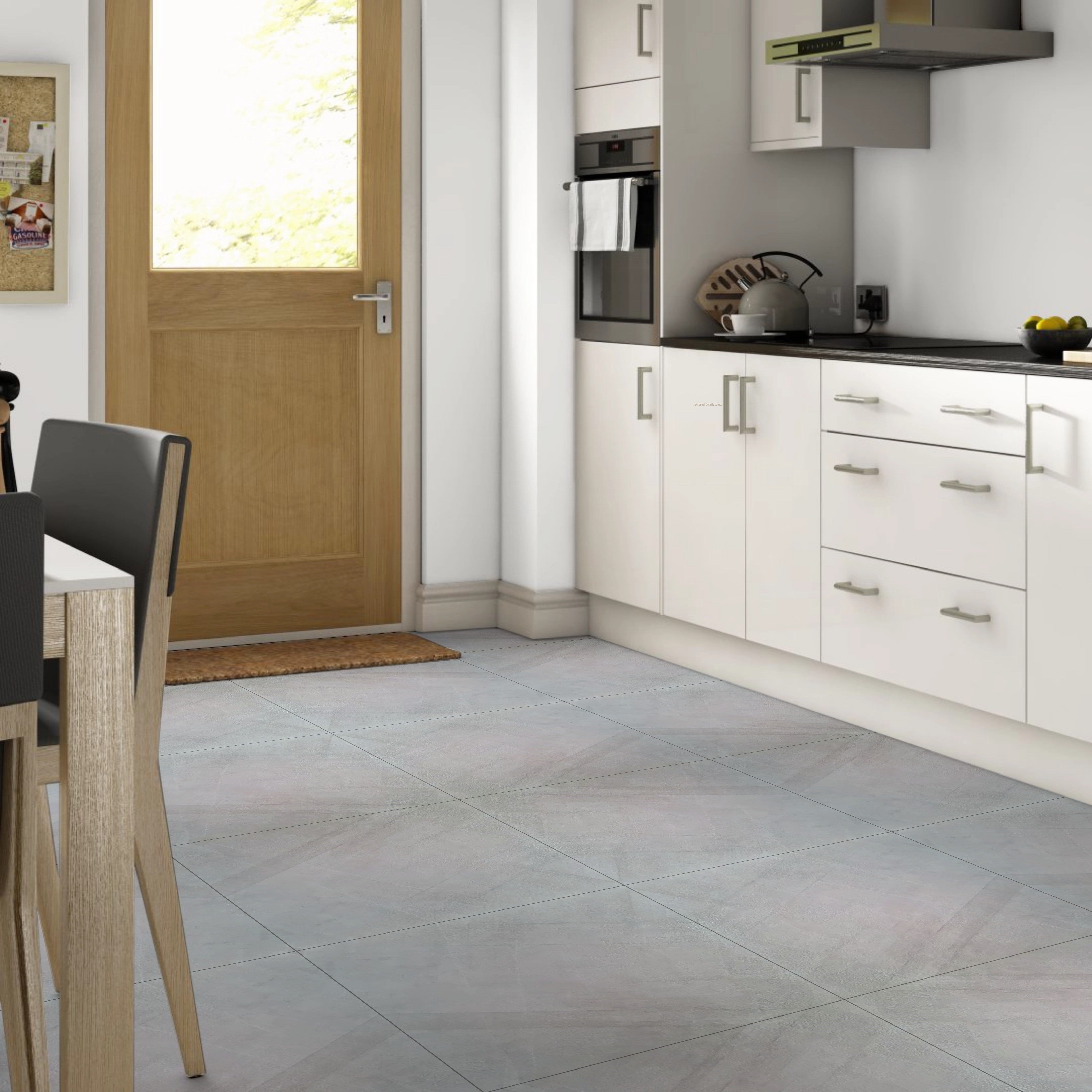 Lustrous Canvas Off White Textured Porcelain 60X60cm Wall Floor Tiles