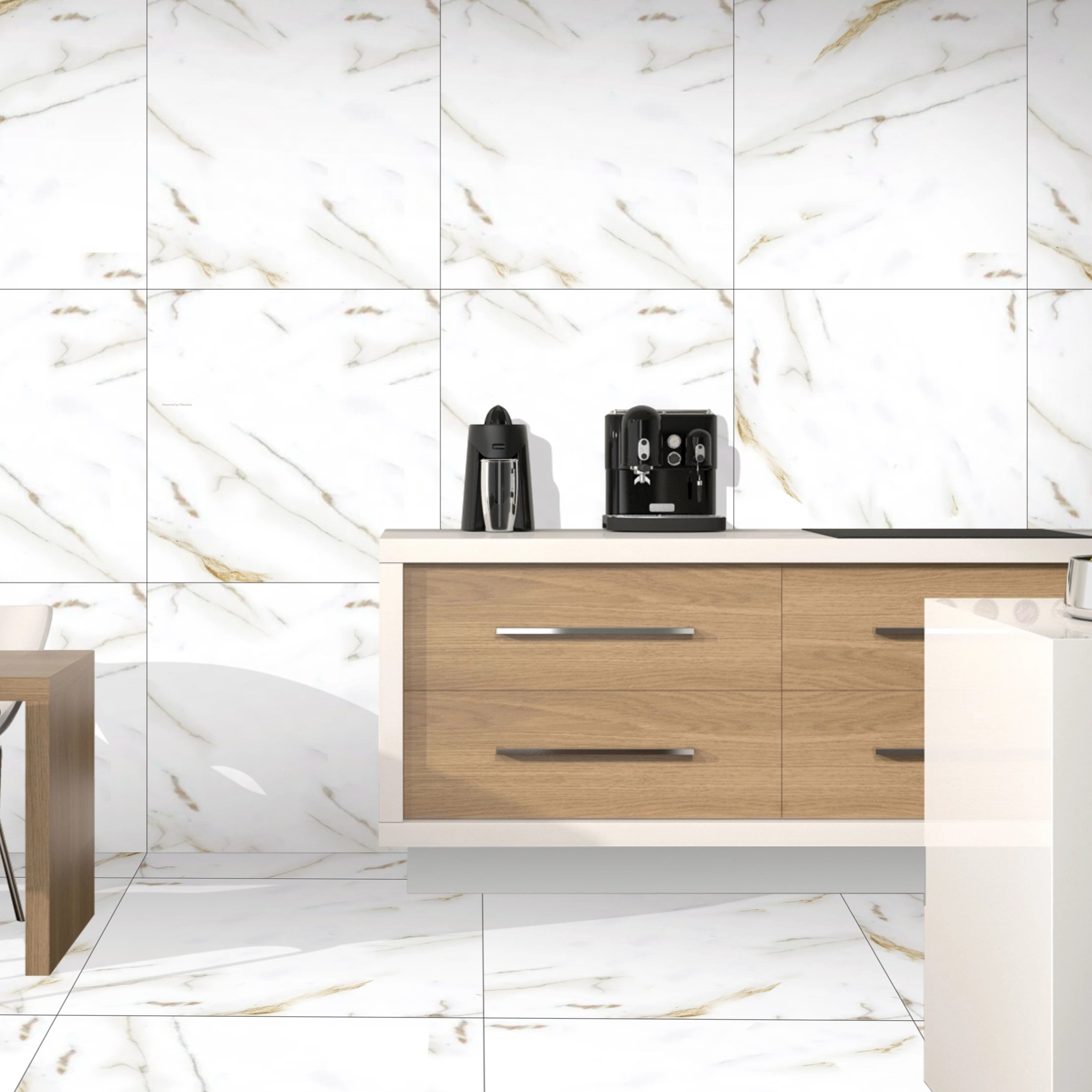 Golden Carara Porcelain 60x60cm Wall and Floor Tiles