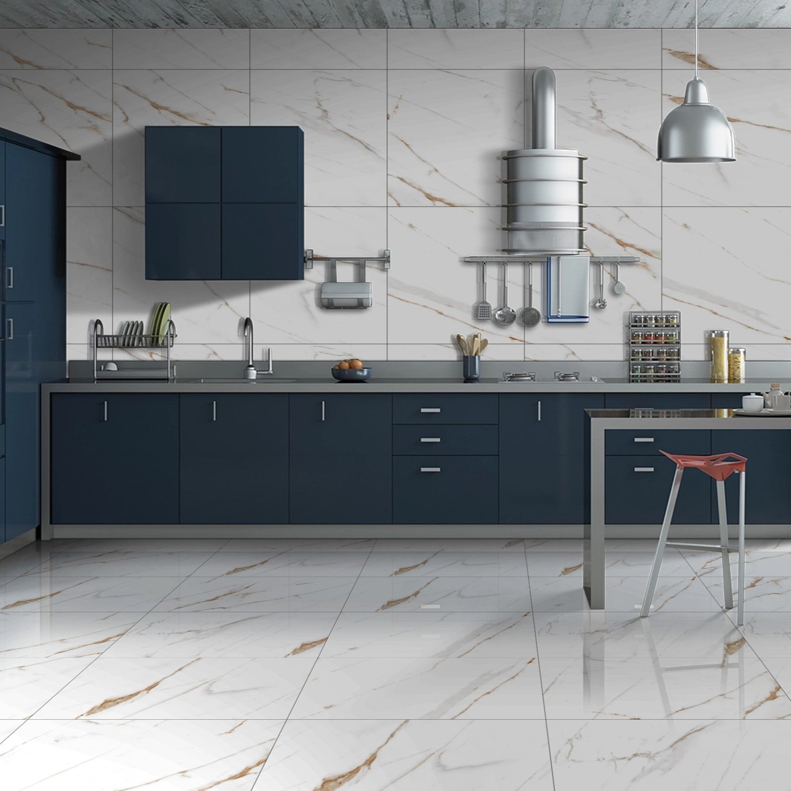 Golden Carara Porcelain 60x60cm Wall and Floor Tiles