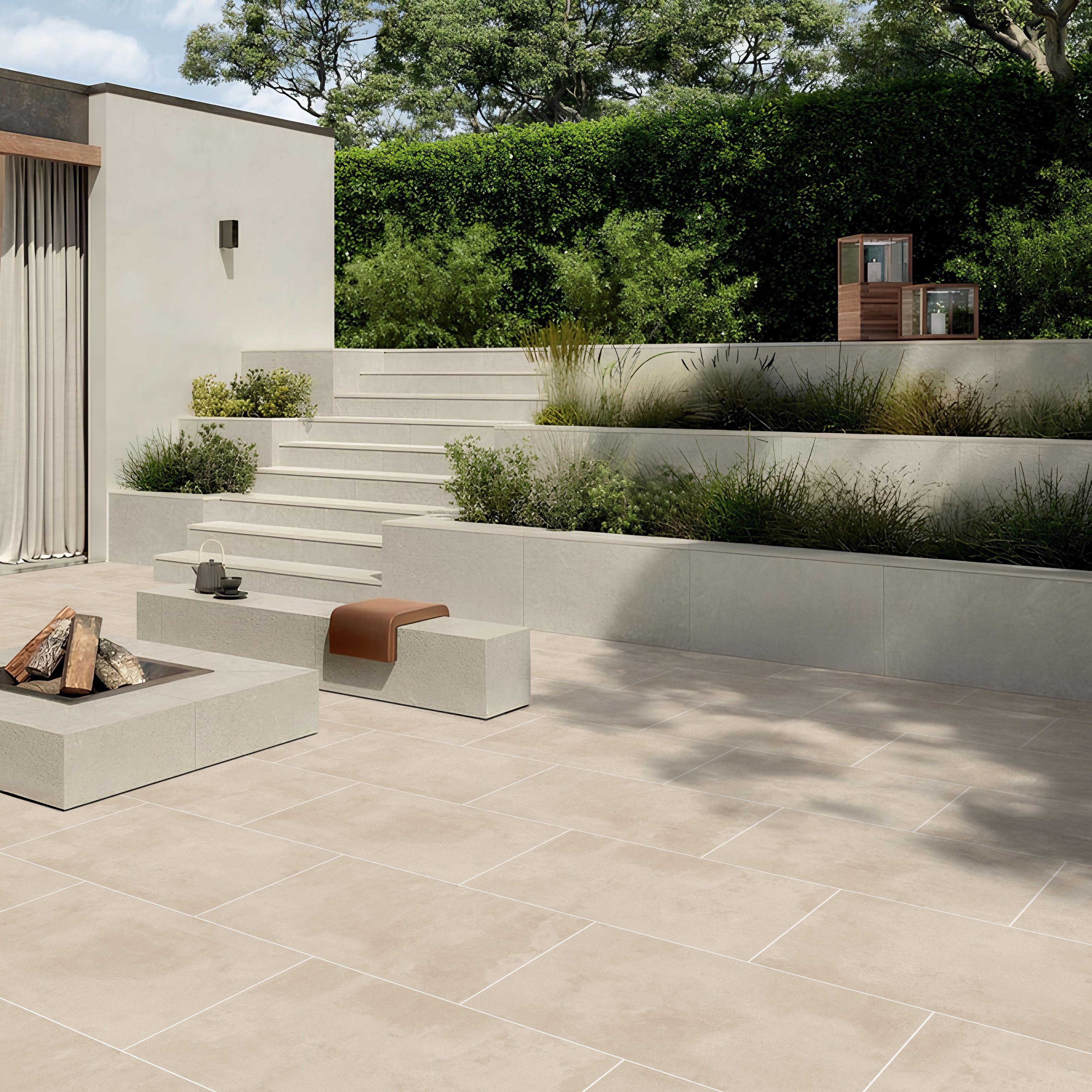 Cement Beige Porcelain 60x90cm Anti Slip Outdoor Parking Matt Floor Tile