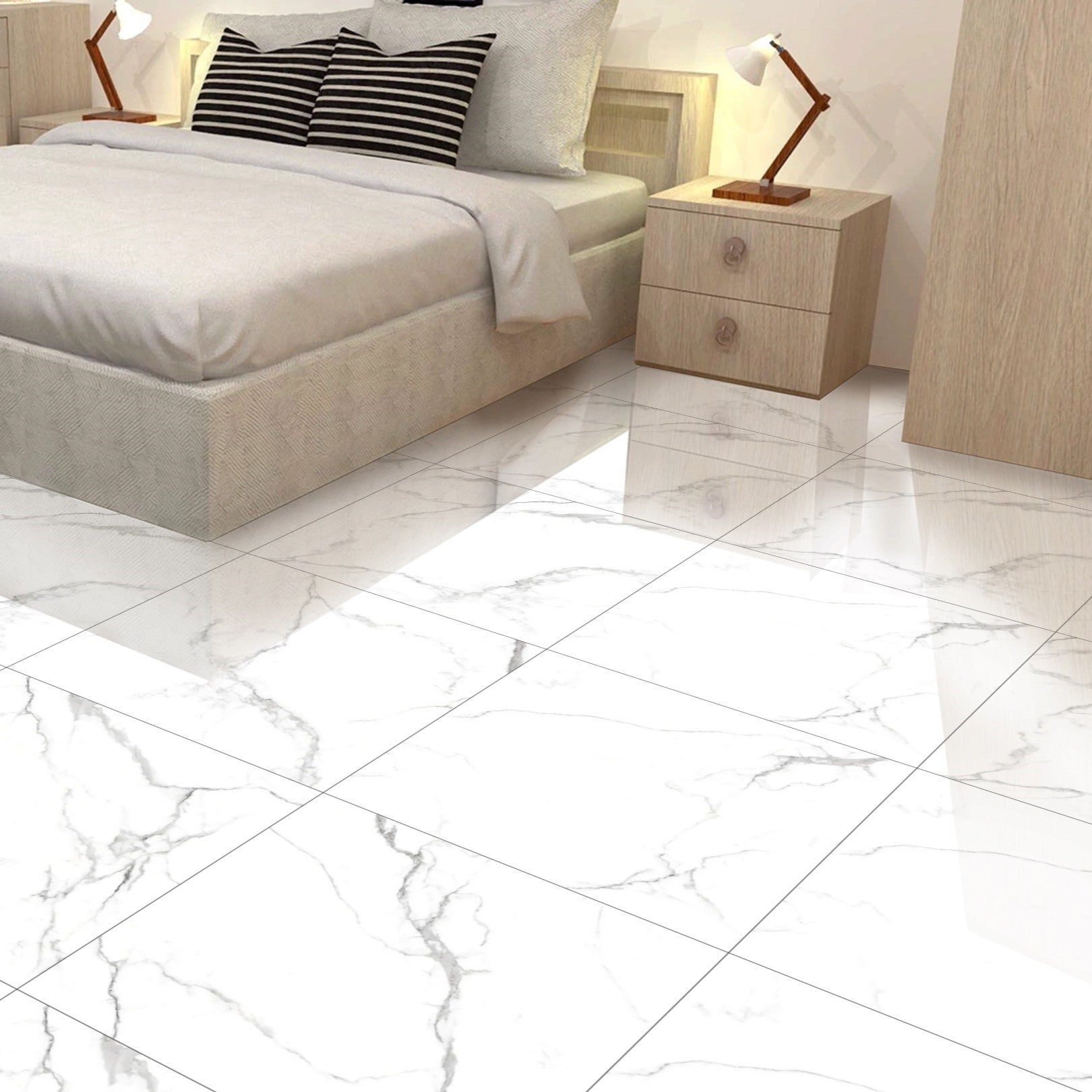 Timeless Satvario Gloss Porcelain 60x60cm Wall and Floor Tiles