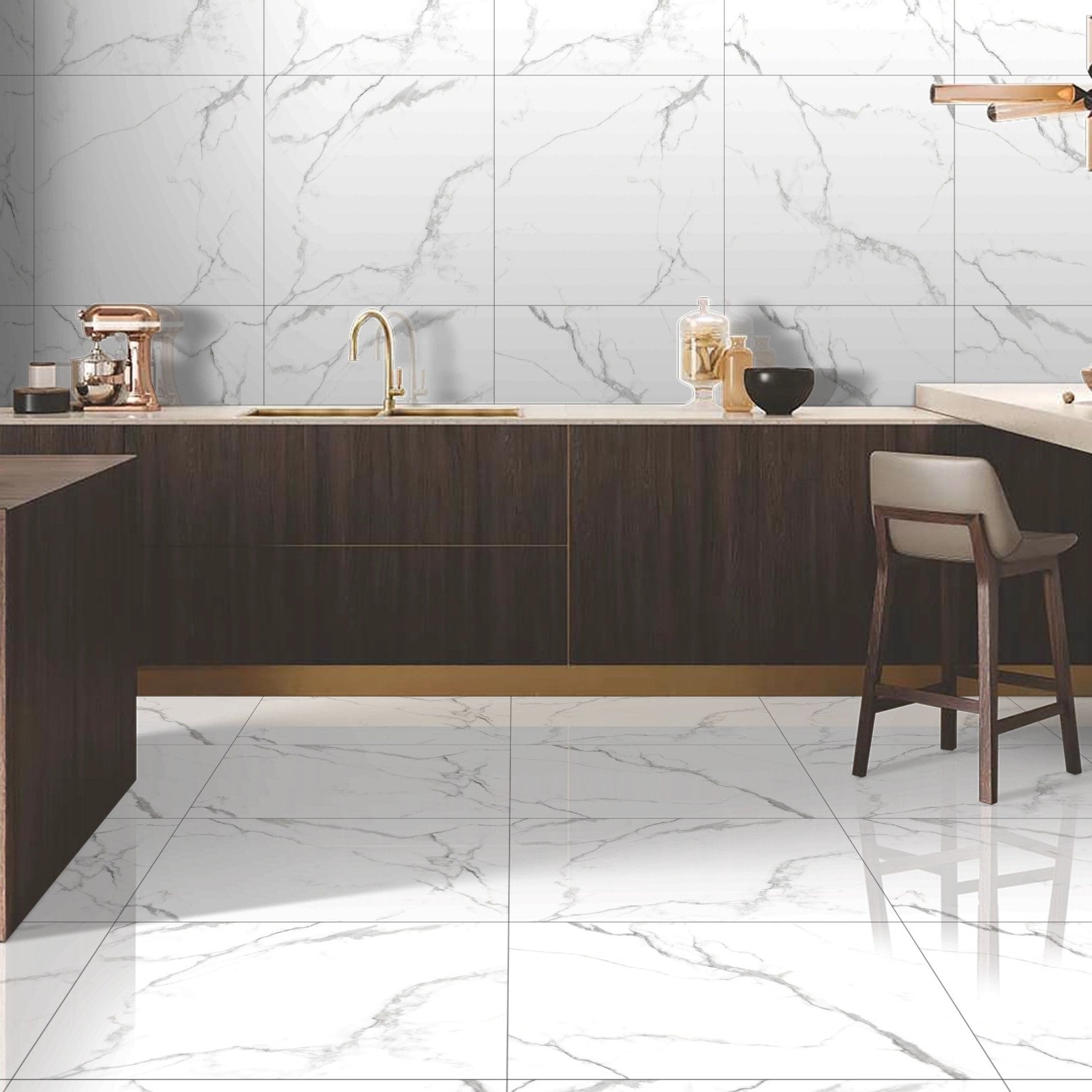 Timeless Satvario Gloss Porcelain 60x60cm Wall and Floor Tiles