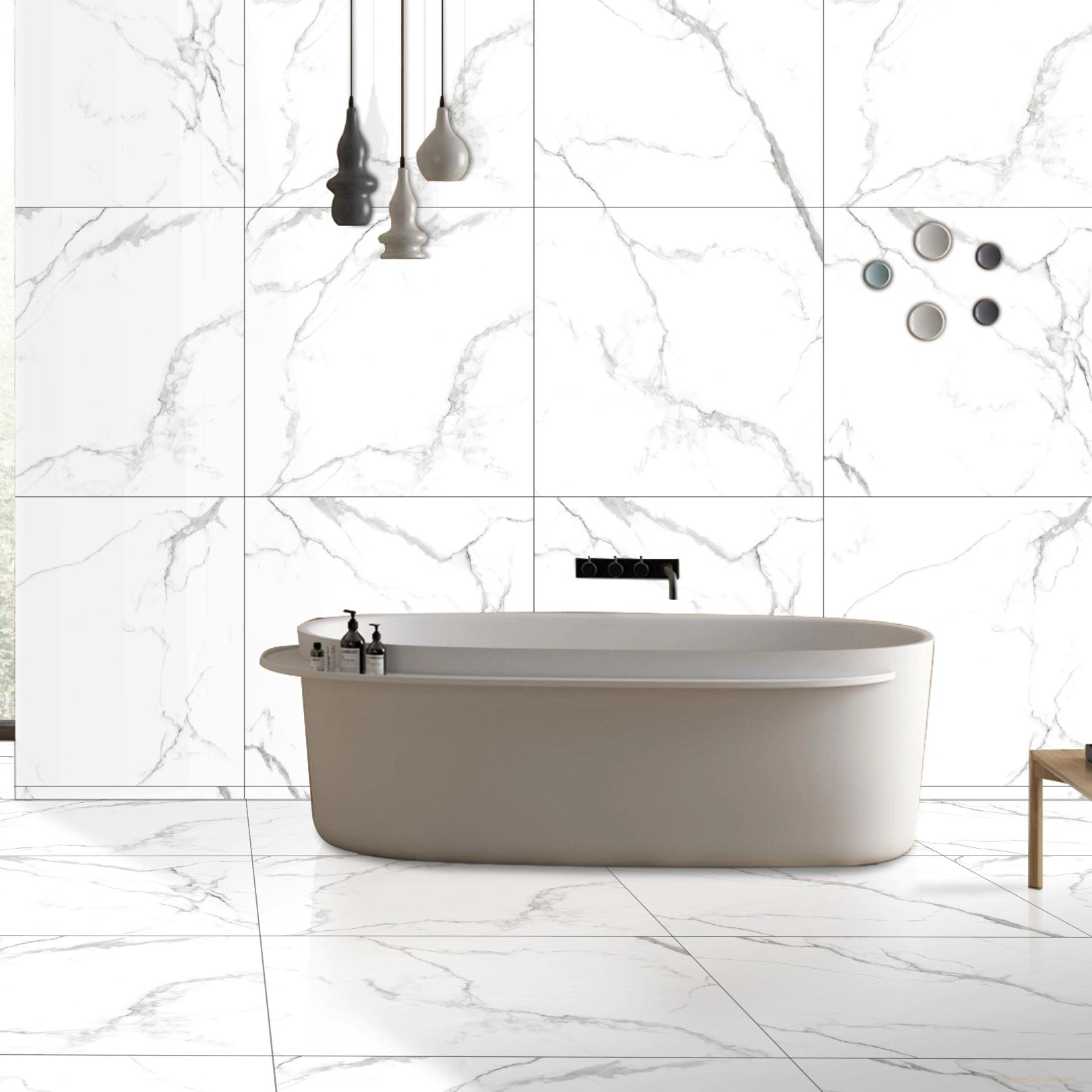 Timeless Satvario Gloss Porcelain 60x60cm Wall and Floor Tiles