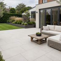 Cemento Bianco Outdoor Porcelain Paving Slabs 600x900mm R11 Anti‑Slip 20mm