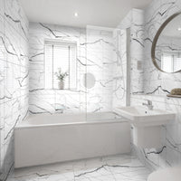 Classic Black Vein Gloss 60X60cm Porcelain Bathroom Kitchen Wall Floor Tile