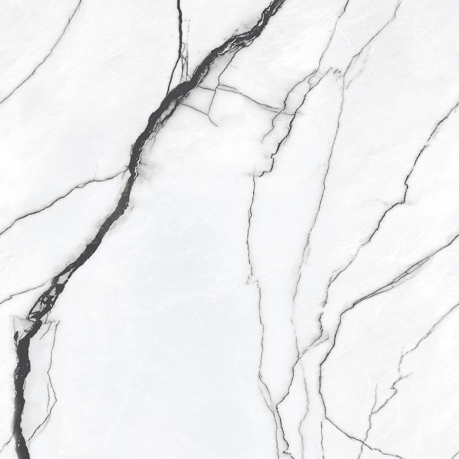 Classic Black Vein Gloss 60X60cm Porcelain Bathroom Kitchen Wall Floor Tile