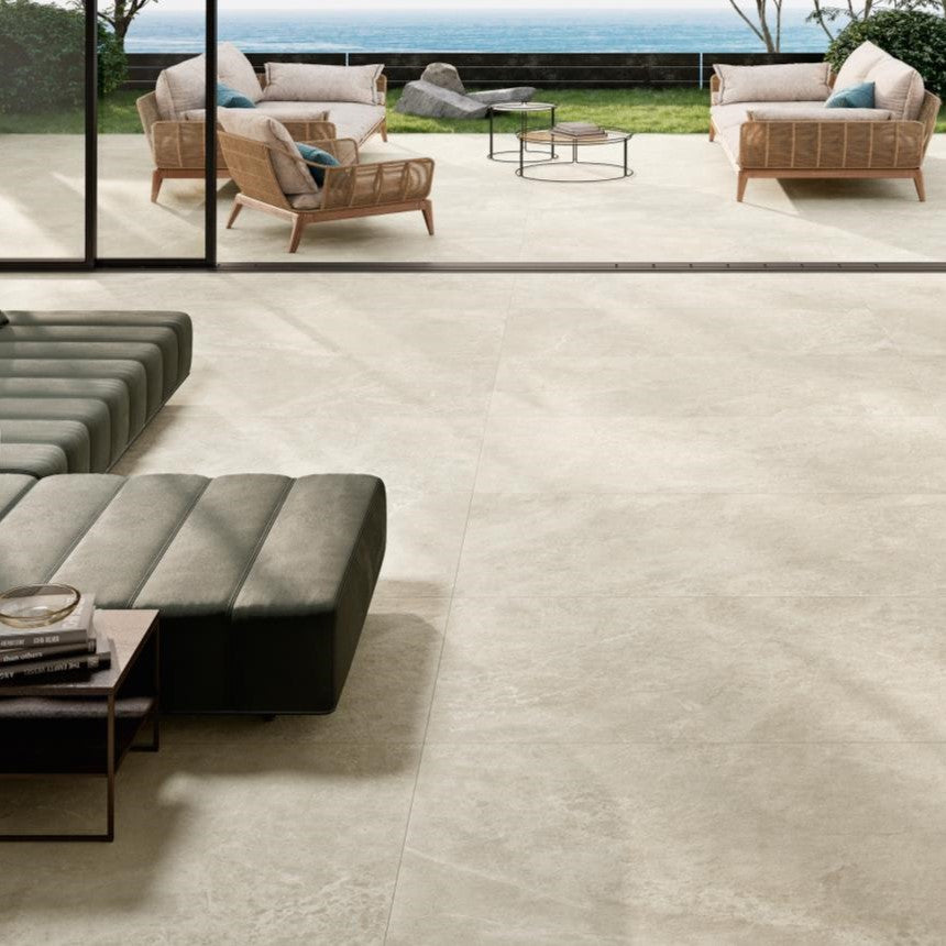 Concrete Beige Matt Porcelain 59.5X120cm Wall Floor Tile