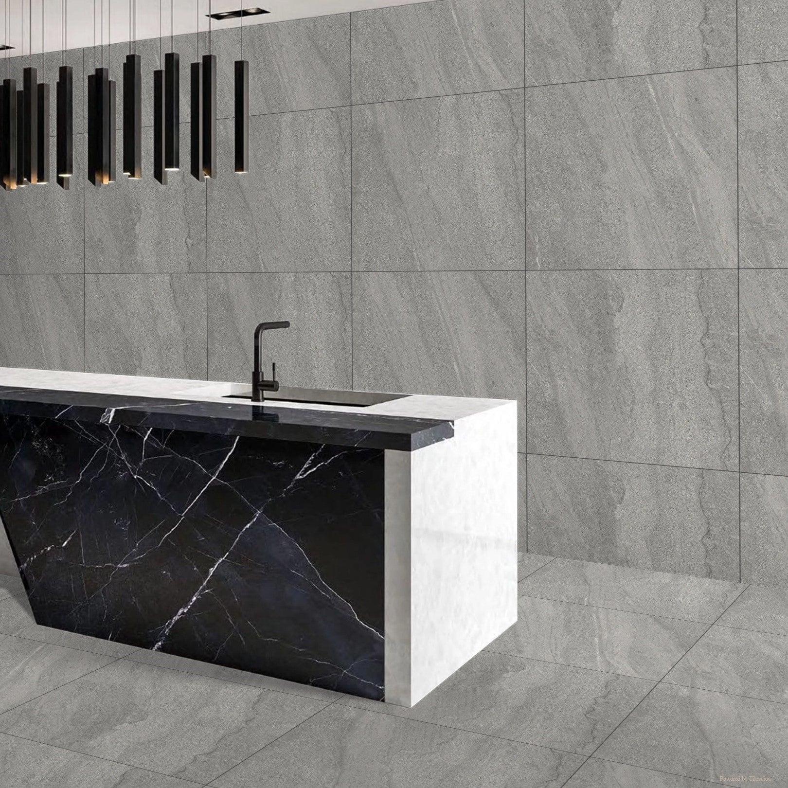 Sahara Dark Grey Sugar Finish Porcelain 60x60cm Wall and Floor Tiles