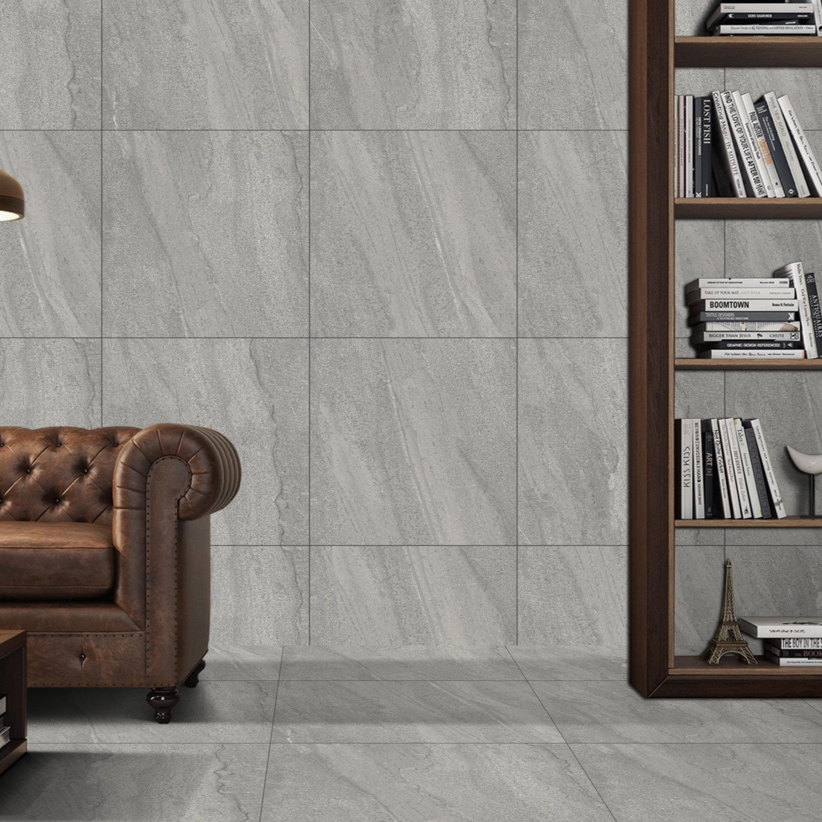 Sahara Dark Grey Sugar Finish Porcelain 60x60cm Wall and Floor Tiles