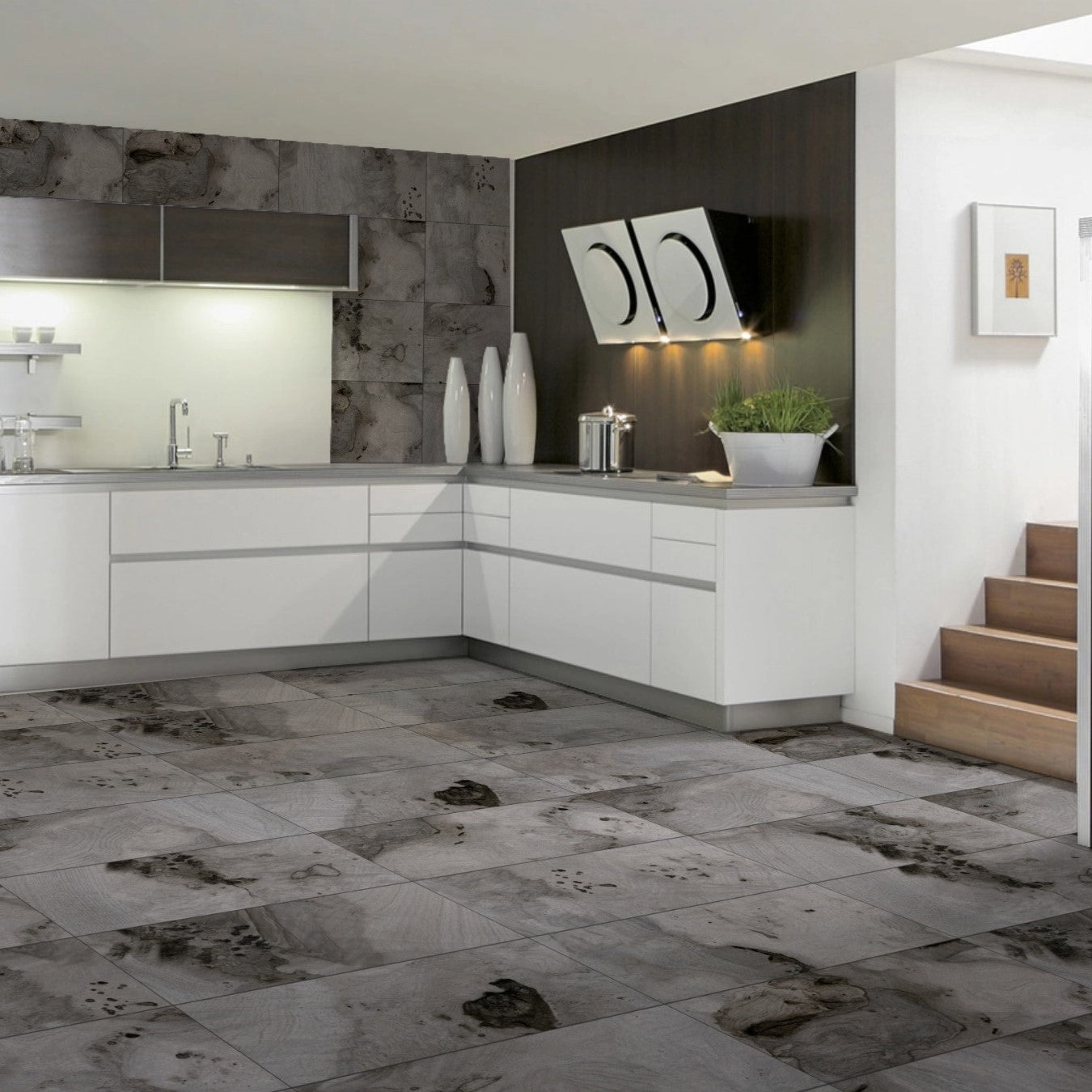 Pebble Mist Grey Porcelain Floor Wall Tiles 30X60cm Kitchen Bathroom Wall Floor Gloss Tiles