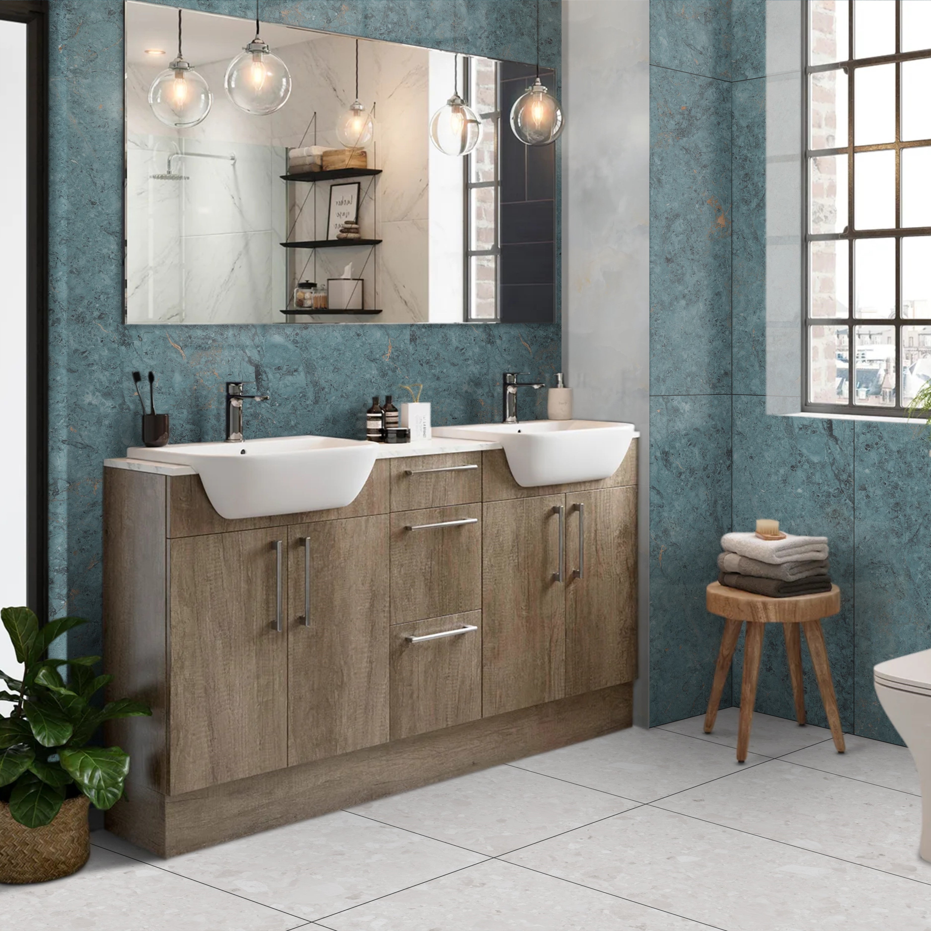 Green Fusion Marble High Gloss Blue Porcelain 60x120cm Wall Floor Tiles