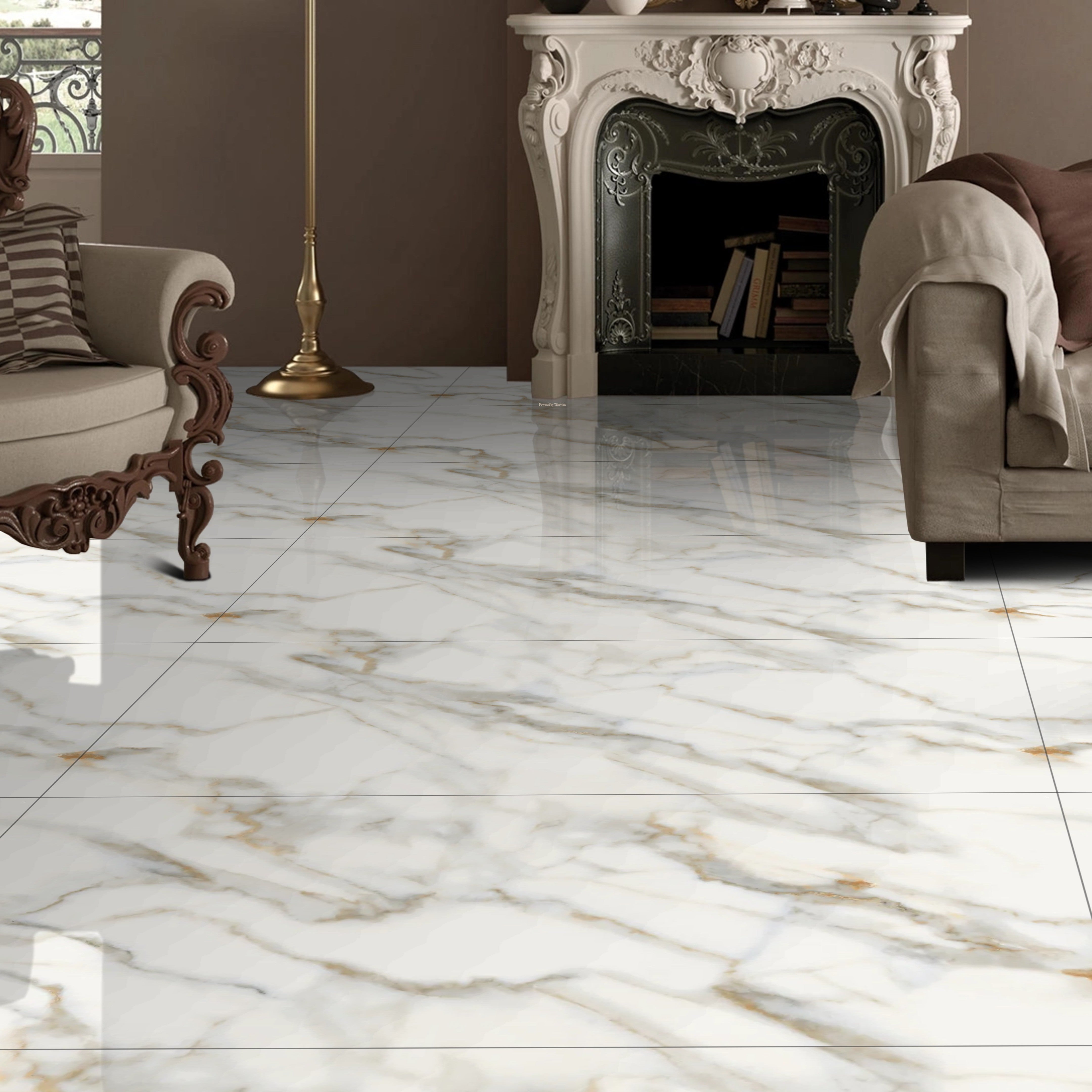 Honey Gold Gloss Porcelain 60x120cm Wall and Floor Tiles