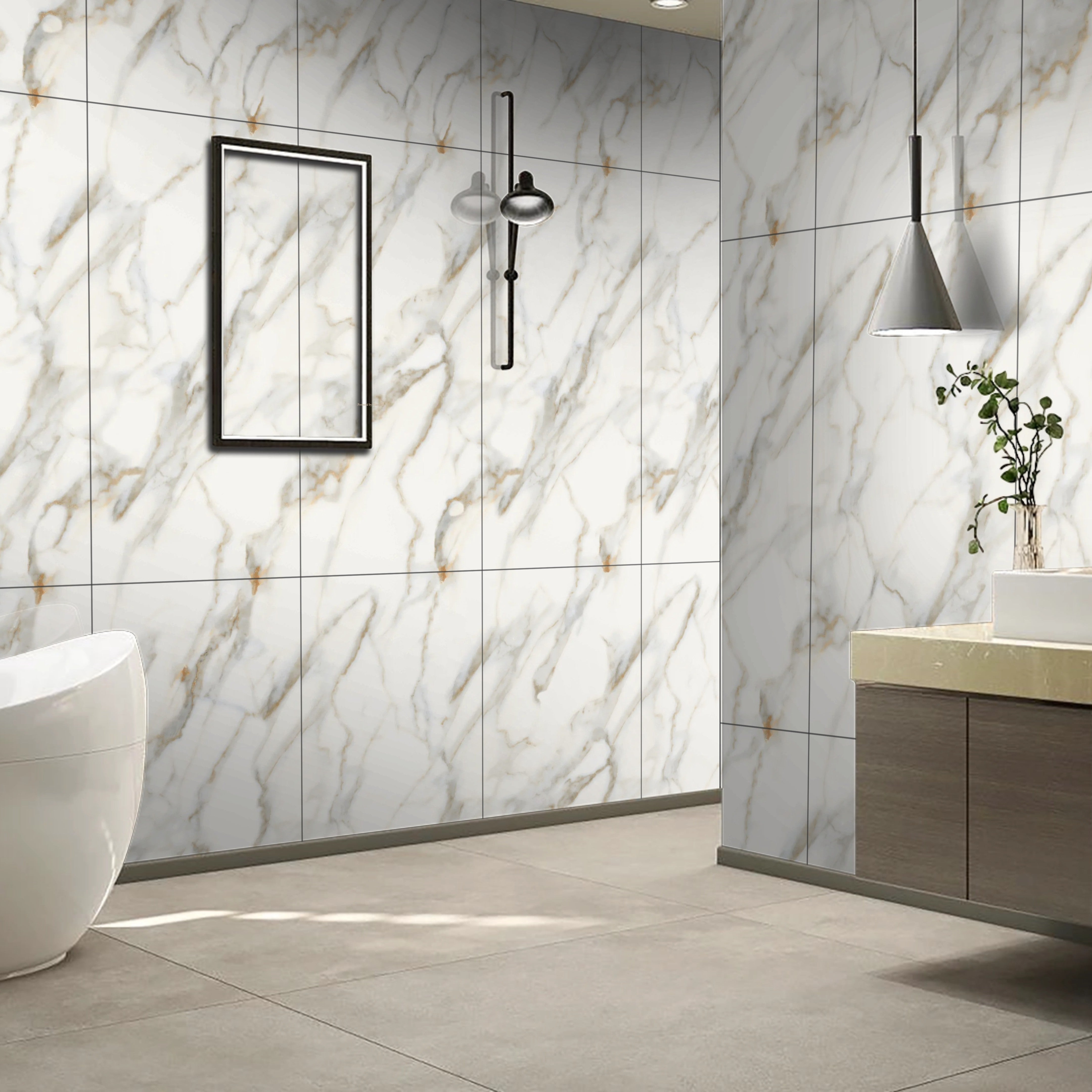 Honey Gold Gloss Porcelain 60x120cm Wall and Floor Tiles