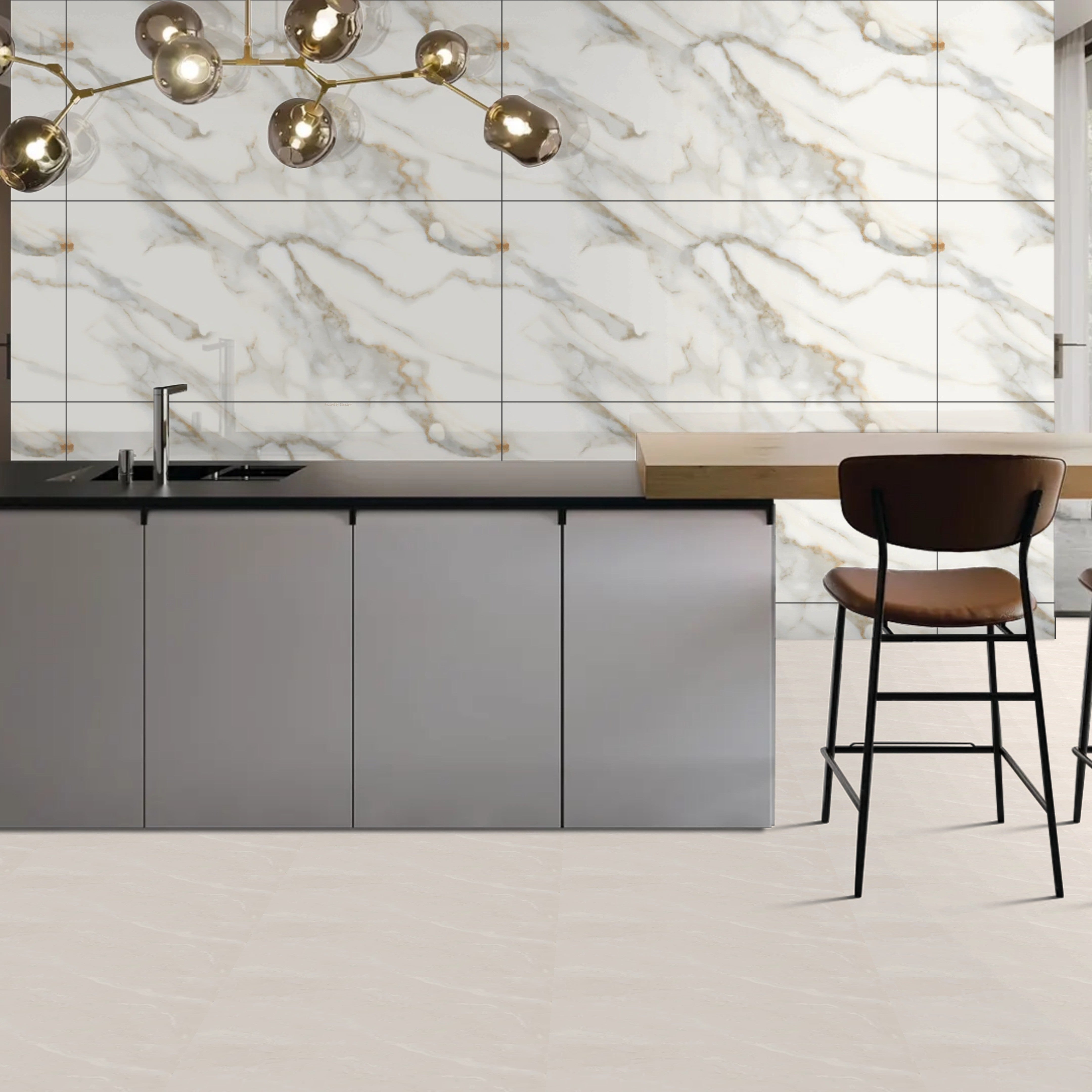 Honey Gold Gloss Porcelain 60x120cm Wall and Floor Tiles