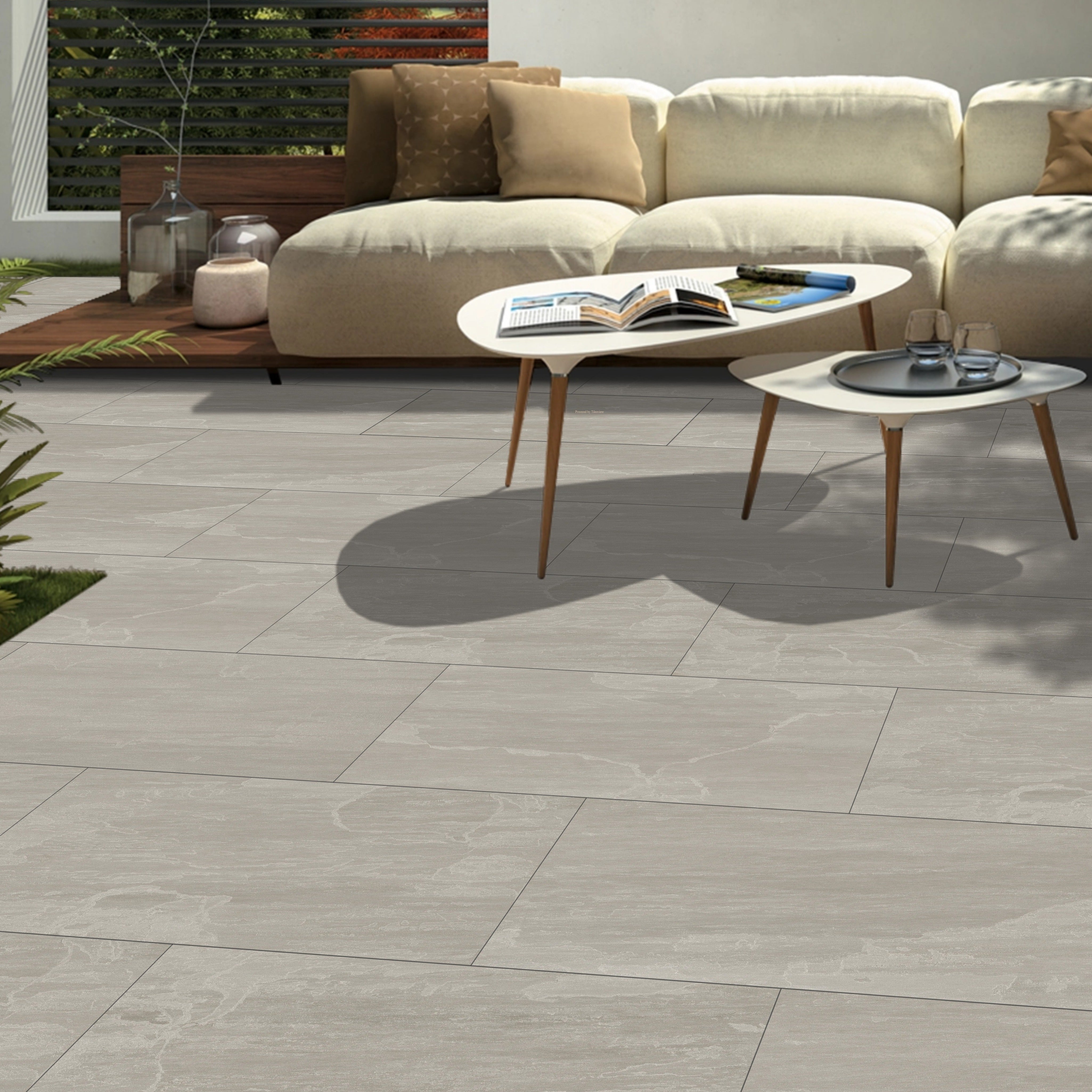 Kandla Grey Porcelain 60x90cm Anti Slip Outdoor Parking Garden Matt Tiles