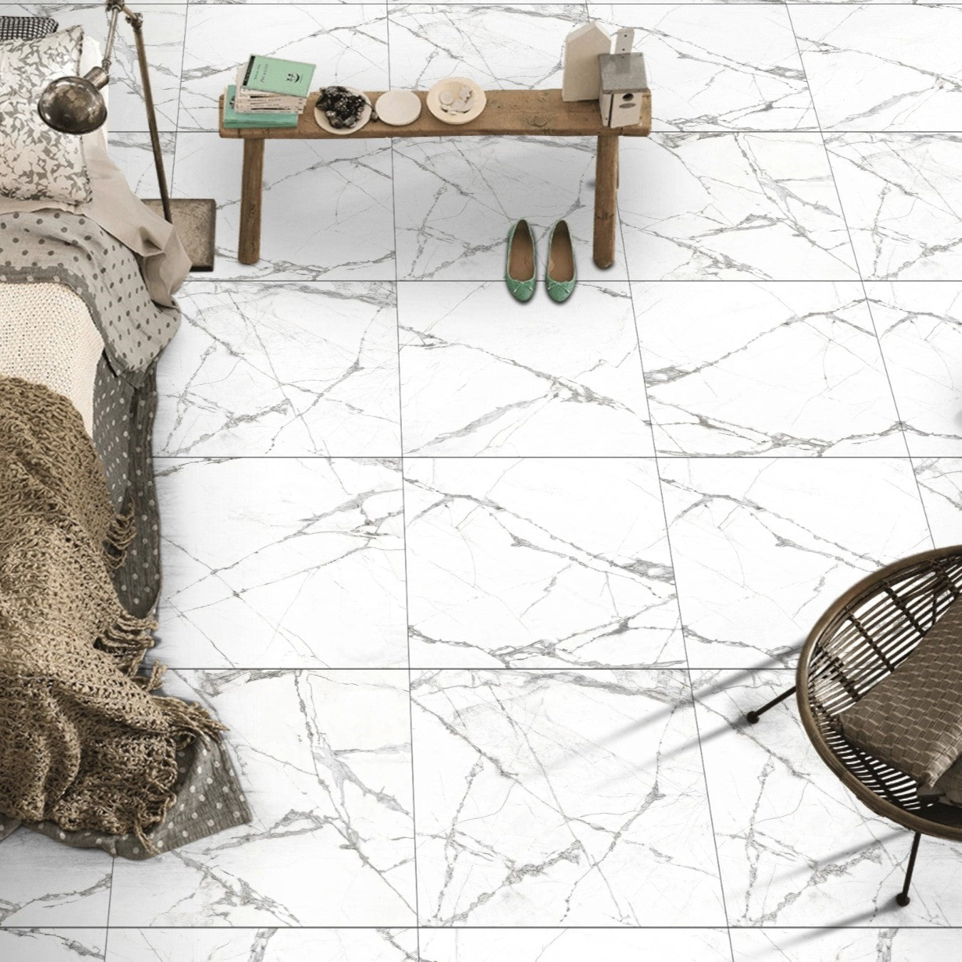 Marble Jade White Porcelain 60x60cm Kitchen Bathroom Wall and Floor Tile