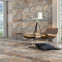 Sunlit Sand Gold Porcelain 60x60cm Wall and Floor Tile