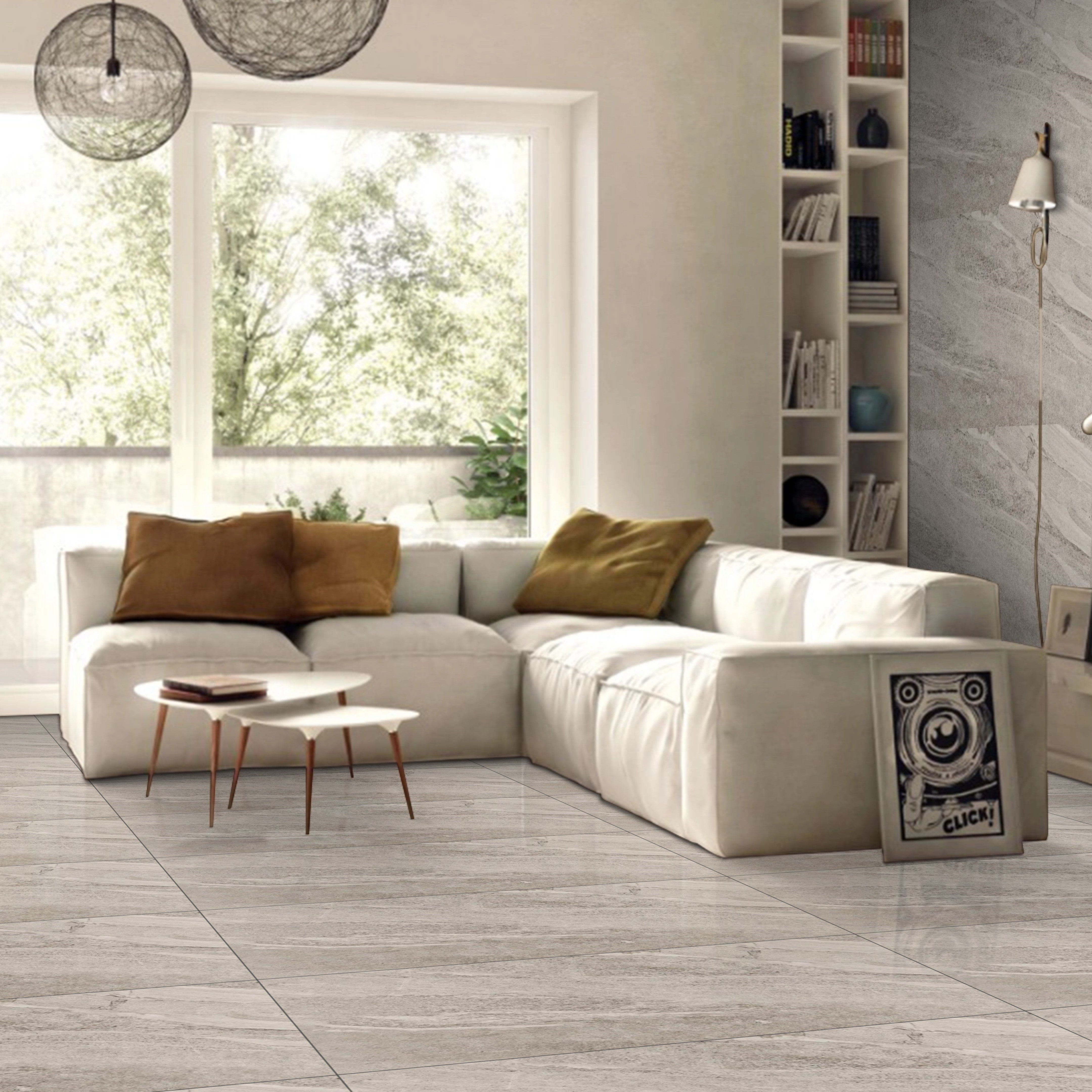 London Grey tiles 60x120cm Matt Porcelain Tiles