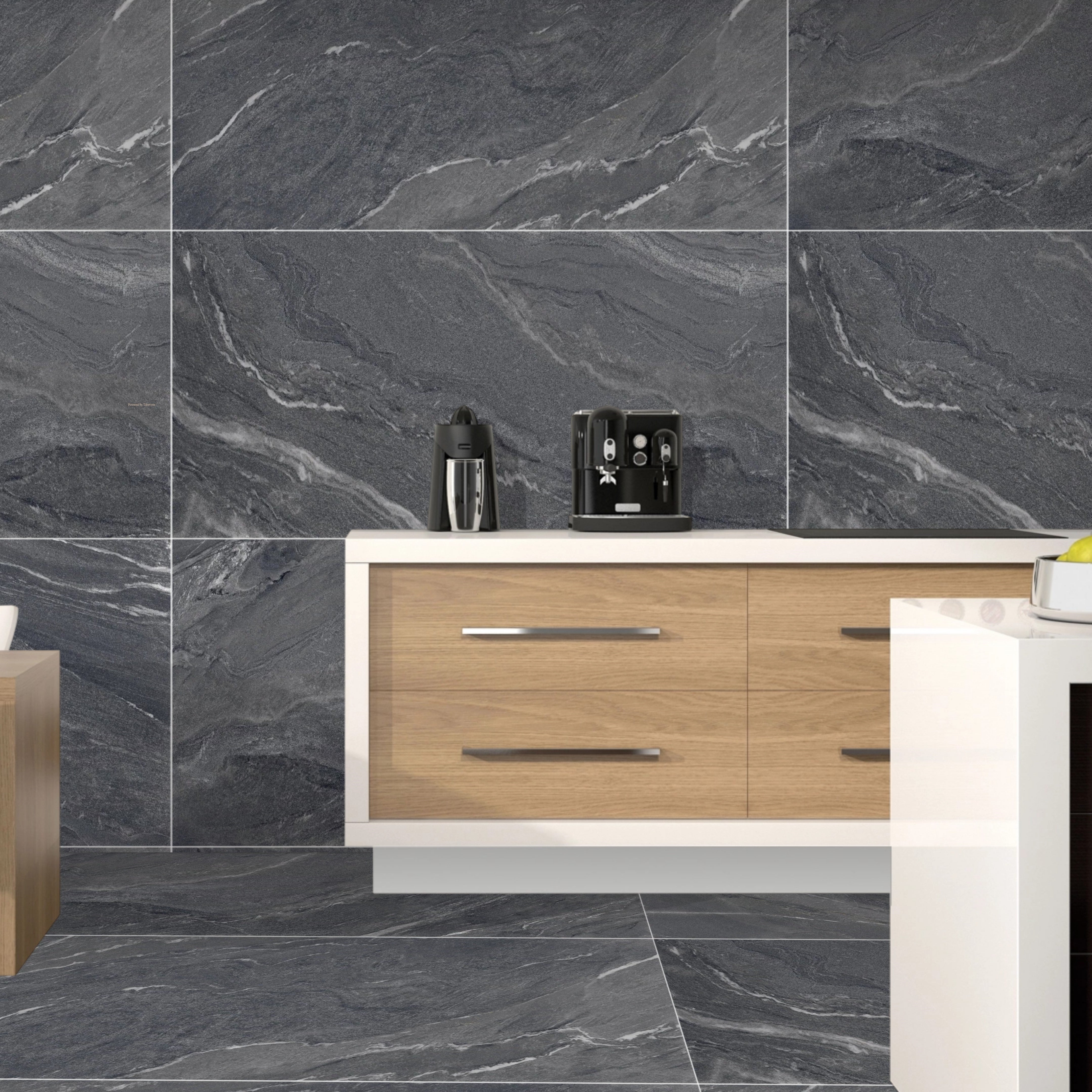 Autumn Nero Matt Porcelain Wall Floor Kitchen Bathroom Tiles 60x120cm