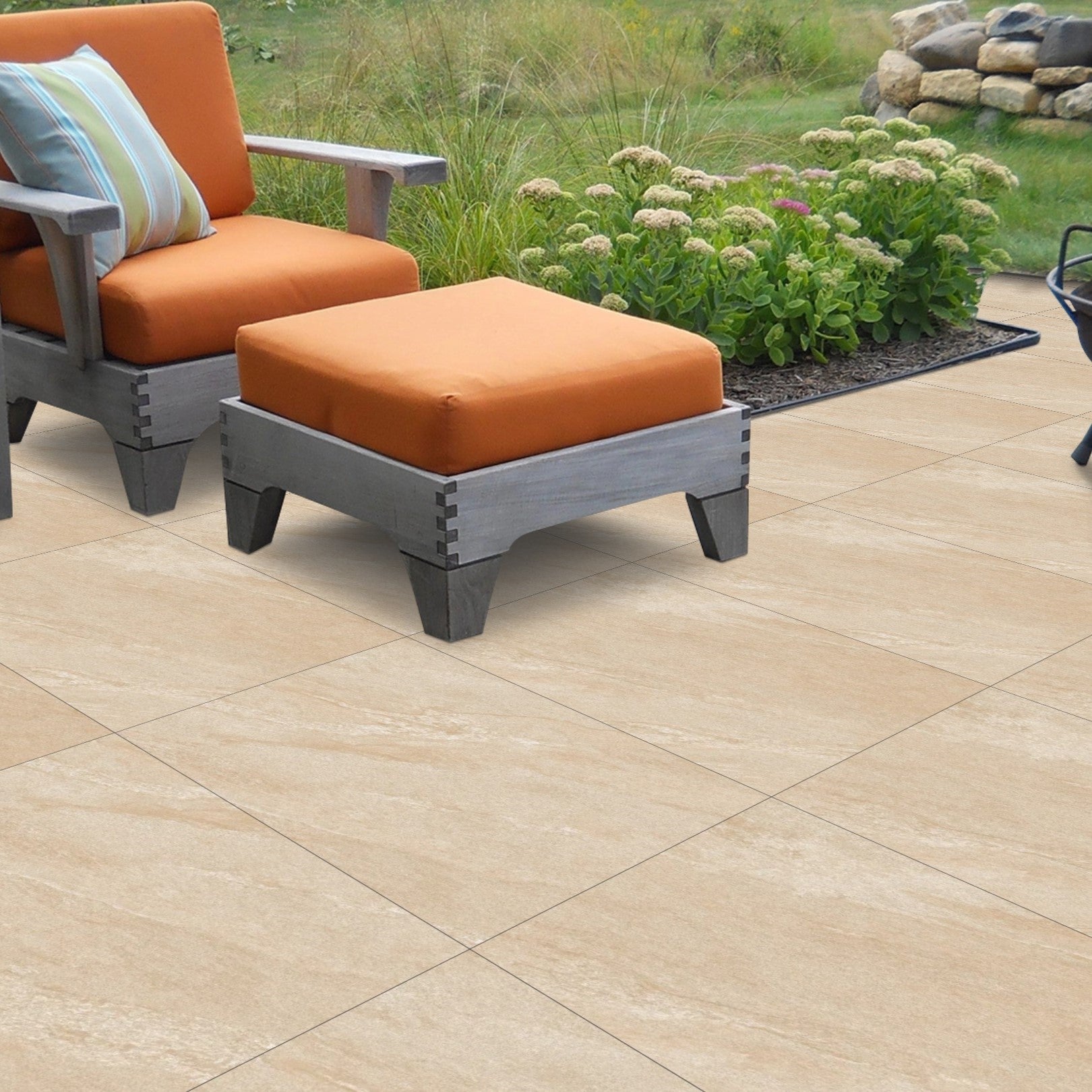 Notion Beige Porcelain 60x90cm Anti Slip Outdoor Parking Matt Floor Tile