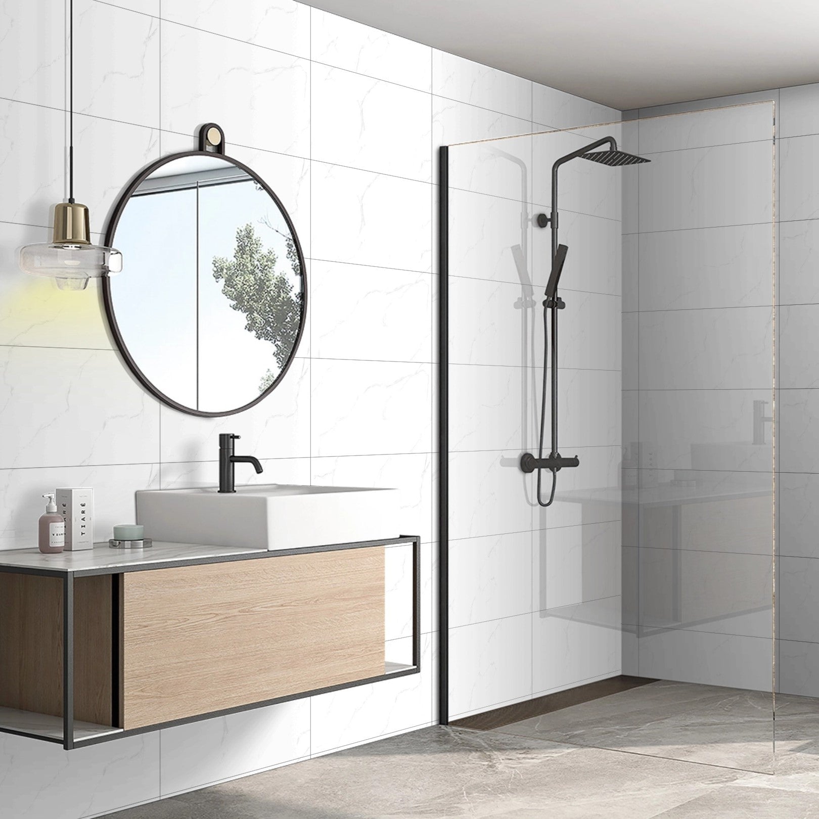 Autumn Calacatta White Marble Effect Polished Ceramic Wall Rectified Tiles