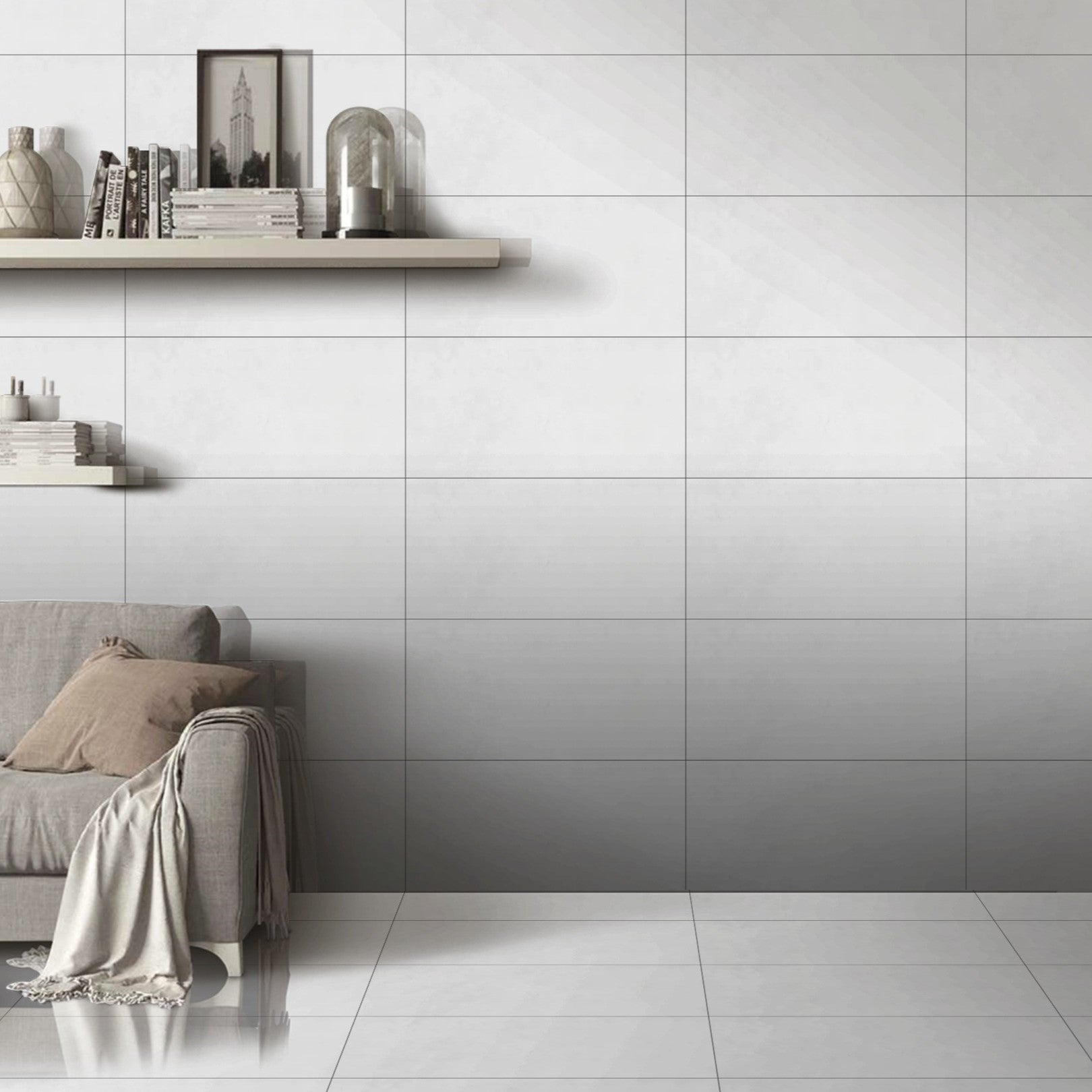 Autumn Ivory Sugar Finish Stone Effect Ceramic Wall Rectified Tiles