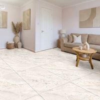 Lunar Pearl White Matt Porcelain 60x120cm Wall and Floor Tiles