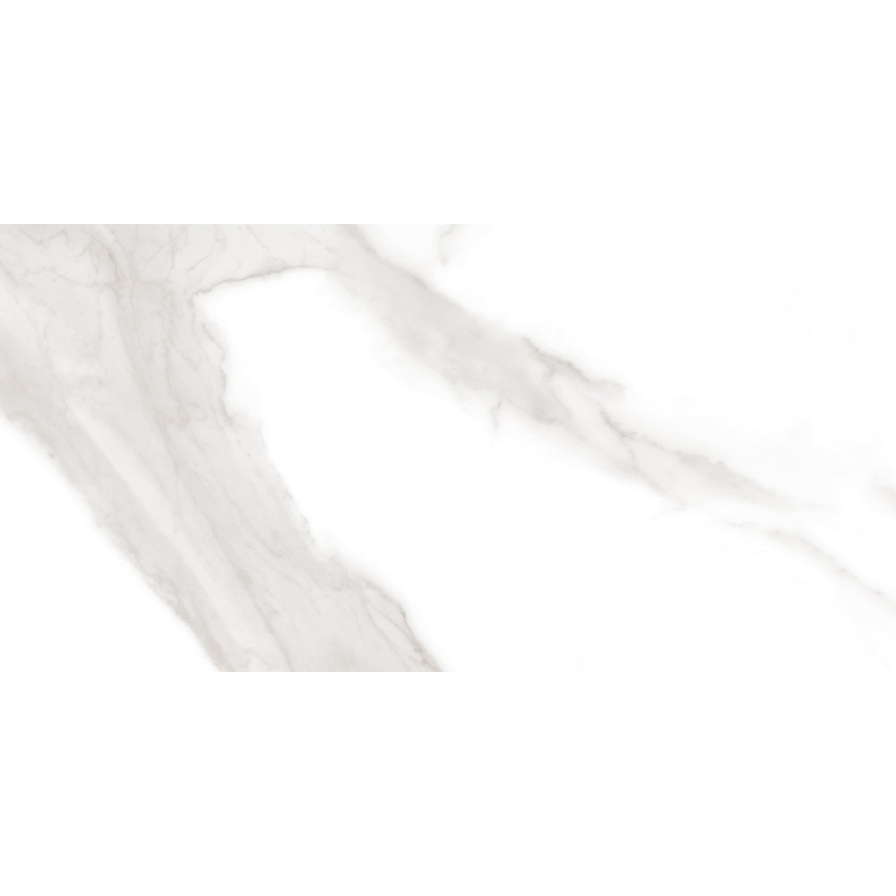 Etched Carrara White Marble Effect 30x60cm Wall Floor Gloss Tiles