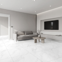 Mirage Pearl Marble Effect Gloss Porcelain 60x60cm Kitchen Bathroom Wall and Floor Tile