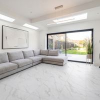 Mirage Pearl Matt Marble Effect Porcelain 60x60cm Kitchen Bathroom Wall and Floor Tile