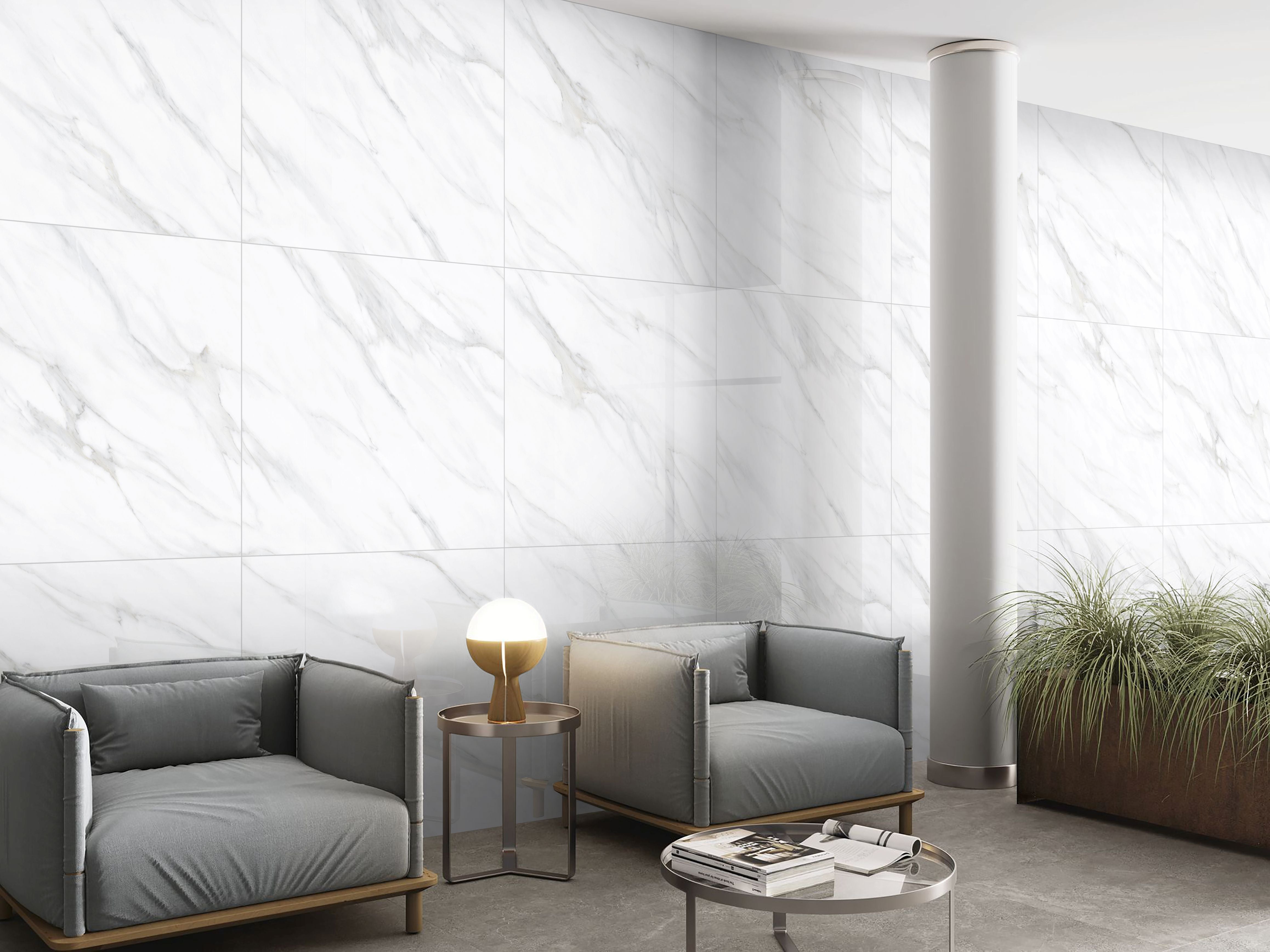 Mirage Pearl Gold Gloss Porcelain 80x80cm Wall and Floor Tiles