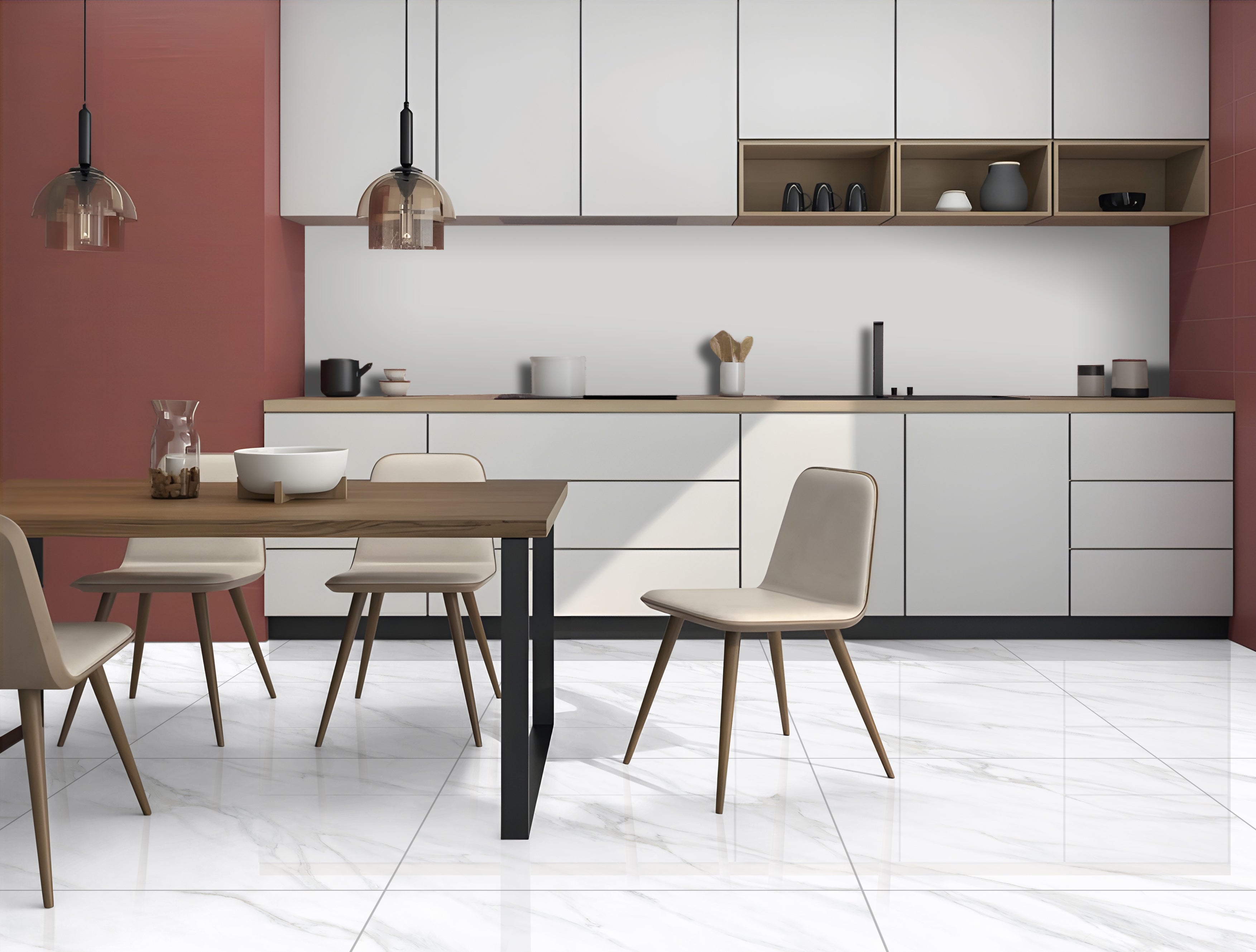 Mirage Pearl Gold Gloss Porcelain 80x80cm Wall and Floor Tiles