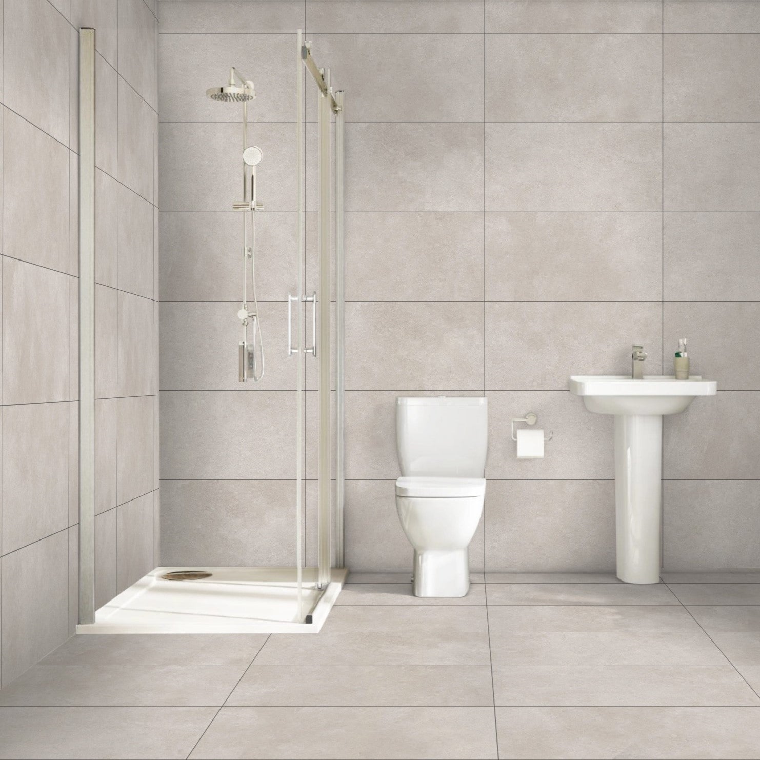 Slate Mist Grey Matt Porcelain 30X60cm Wall and Floor Tile