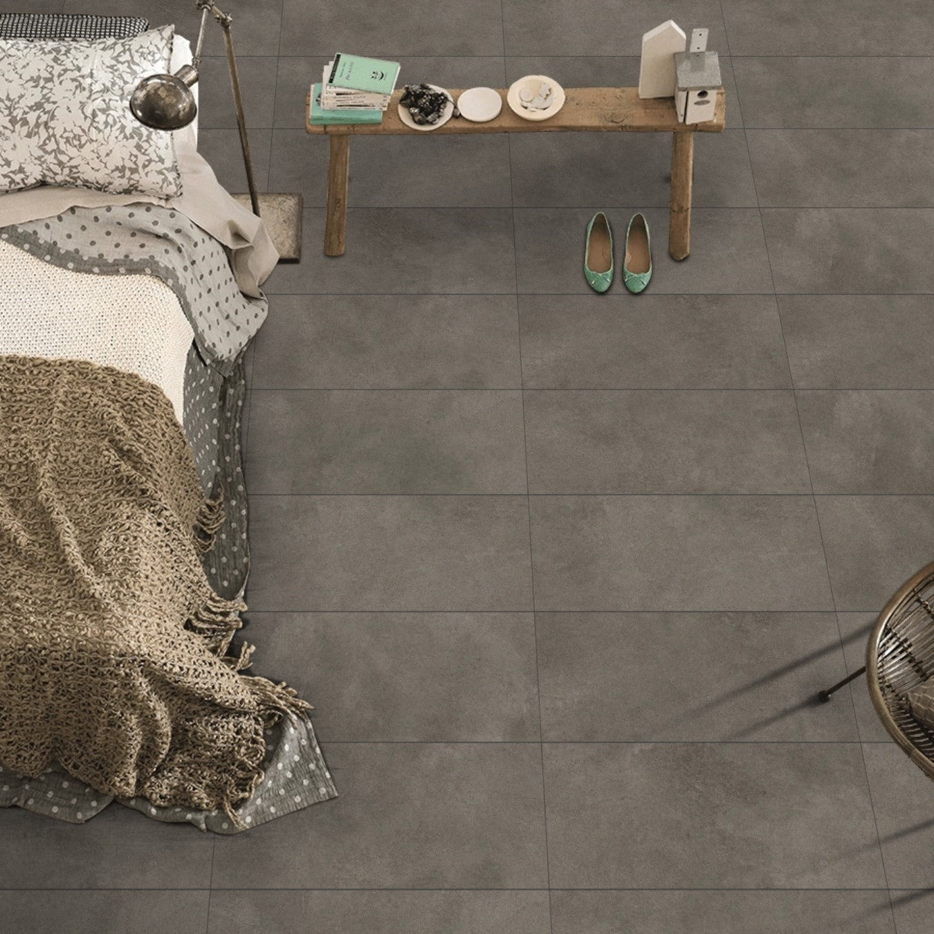 Slate Nero Matt Porcelain 30X60cm Wall and Floor Tile