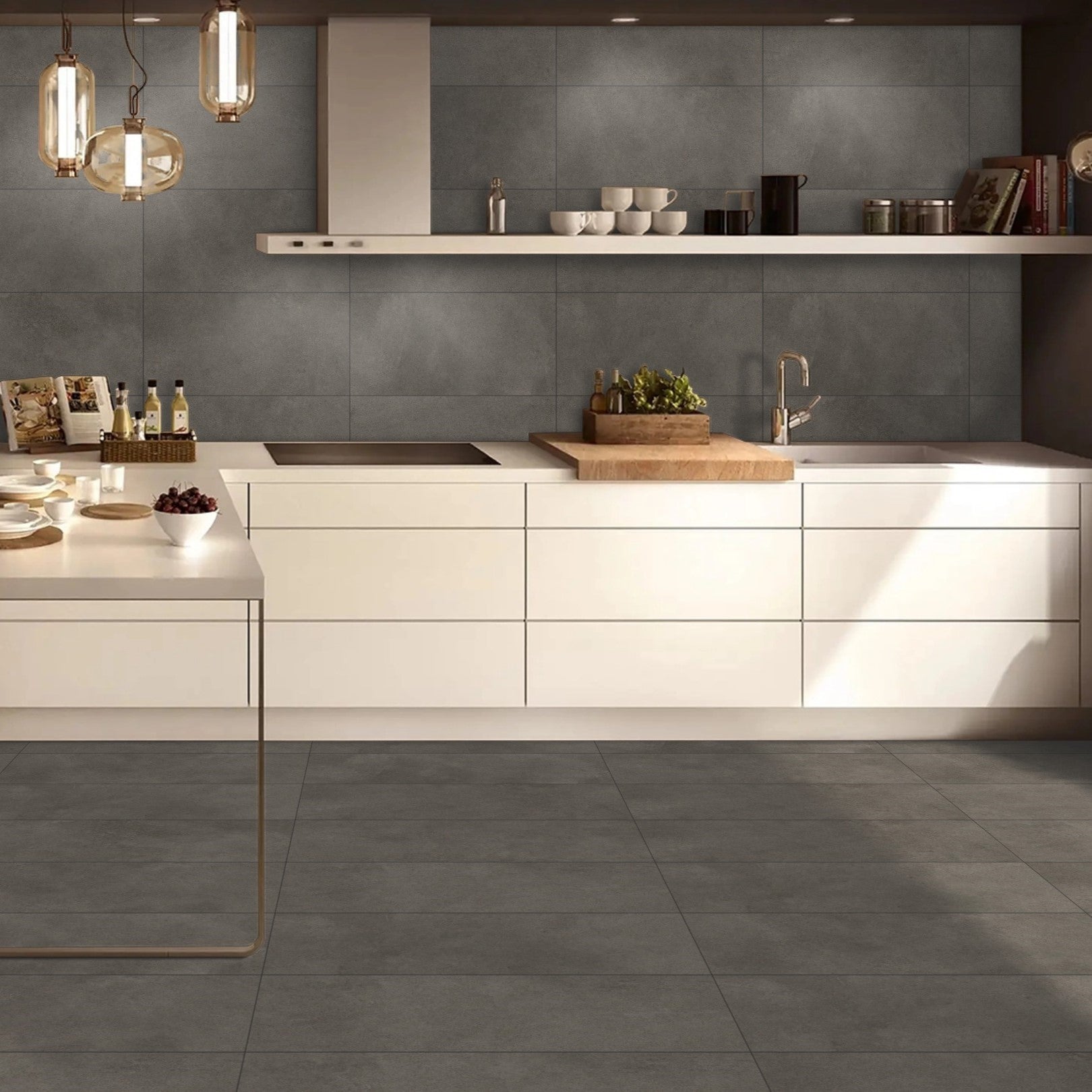 Slate Nero Matt Porcelain 30X60cm Wall and Floor Tile