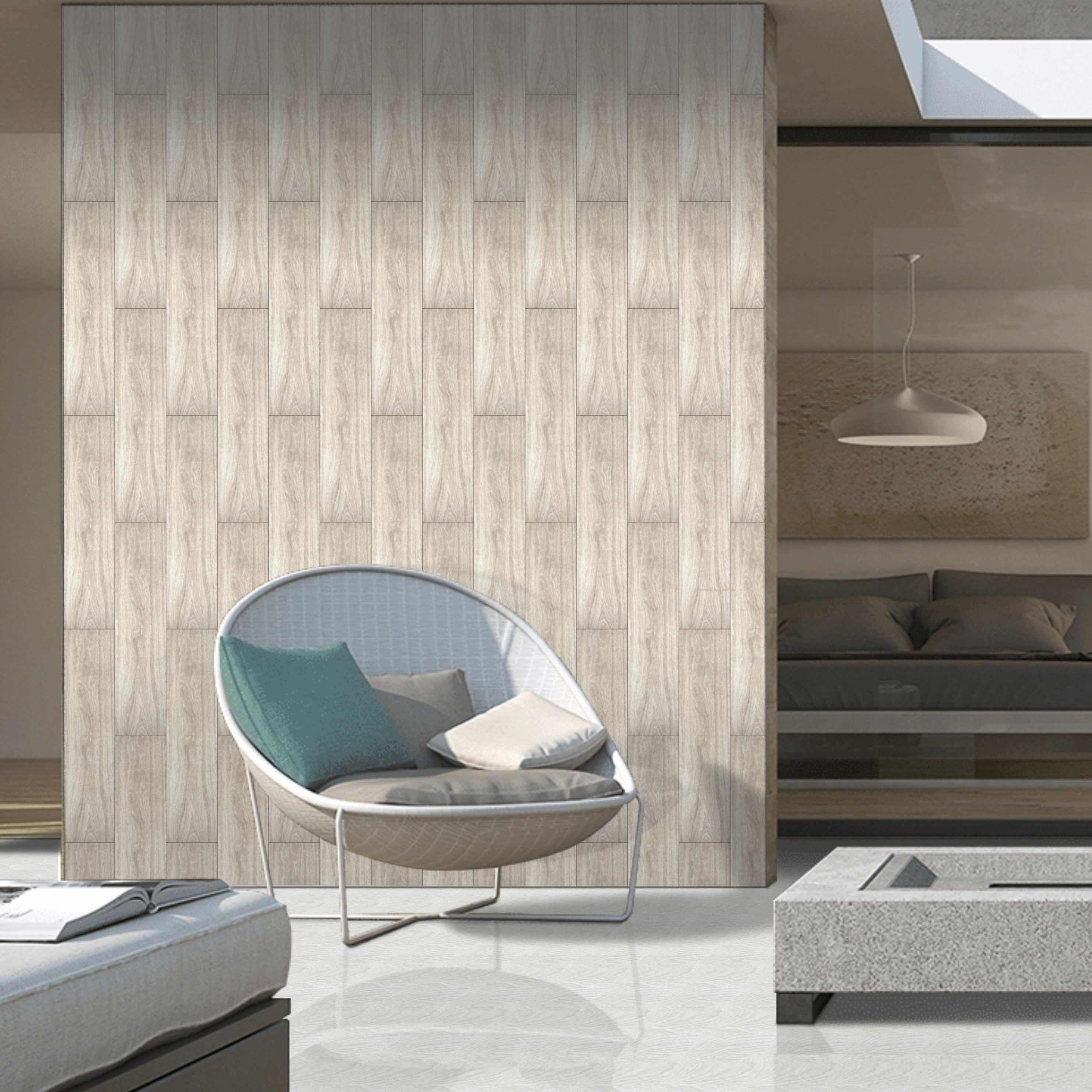 Norway Soft Pearl Matt Wood Effect Porcelain 15x60cm Wall Floor Tiles