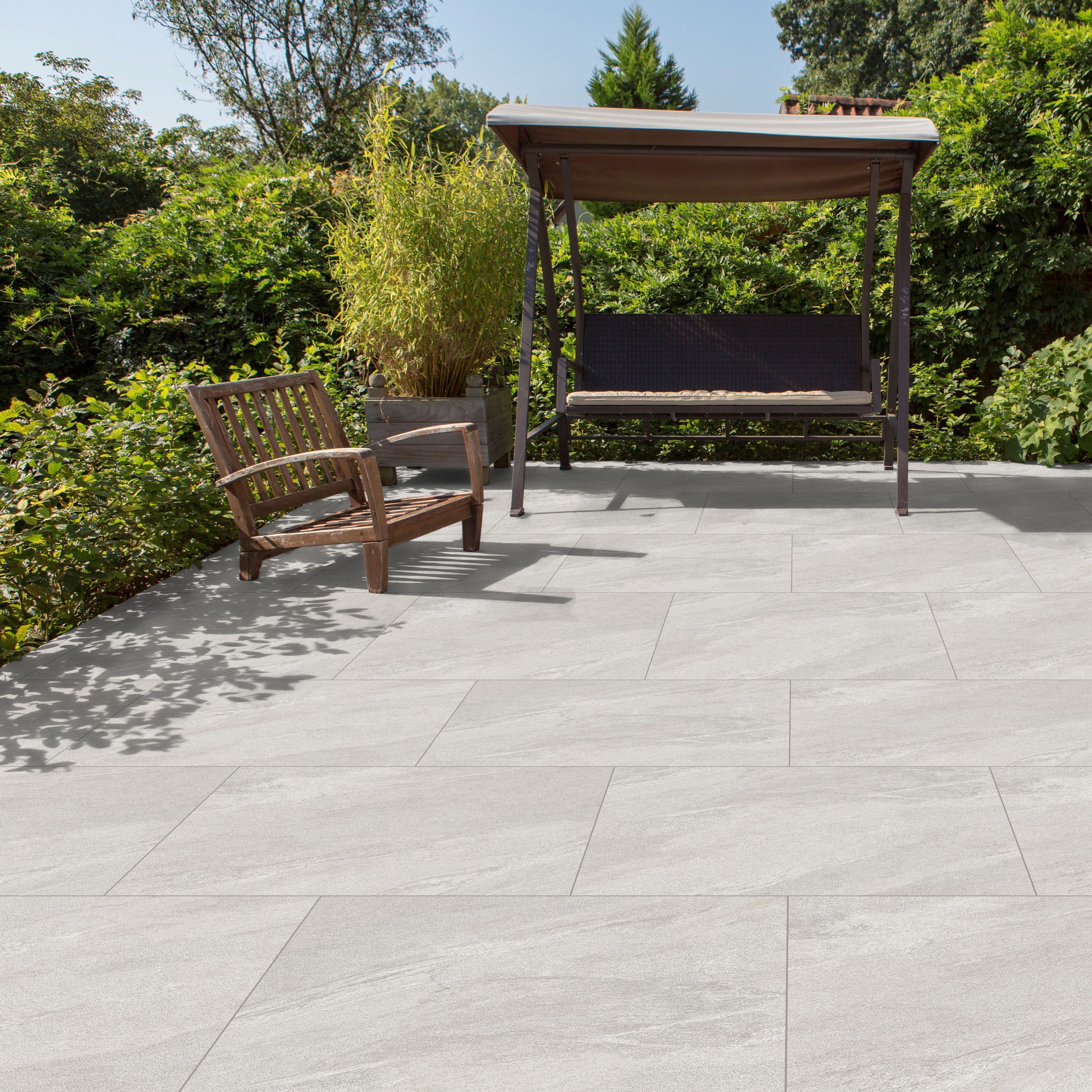 Notion Grey Porcelain 60x90cm Anti Slip Outdoor Parking Garden Matt Tiles