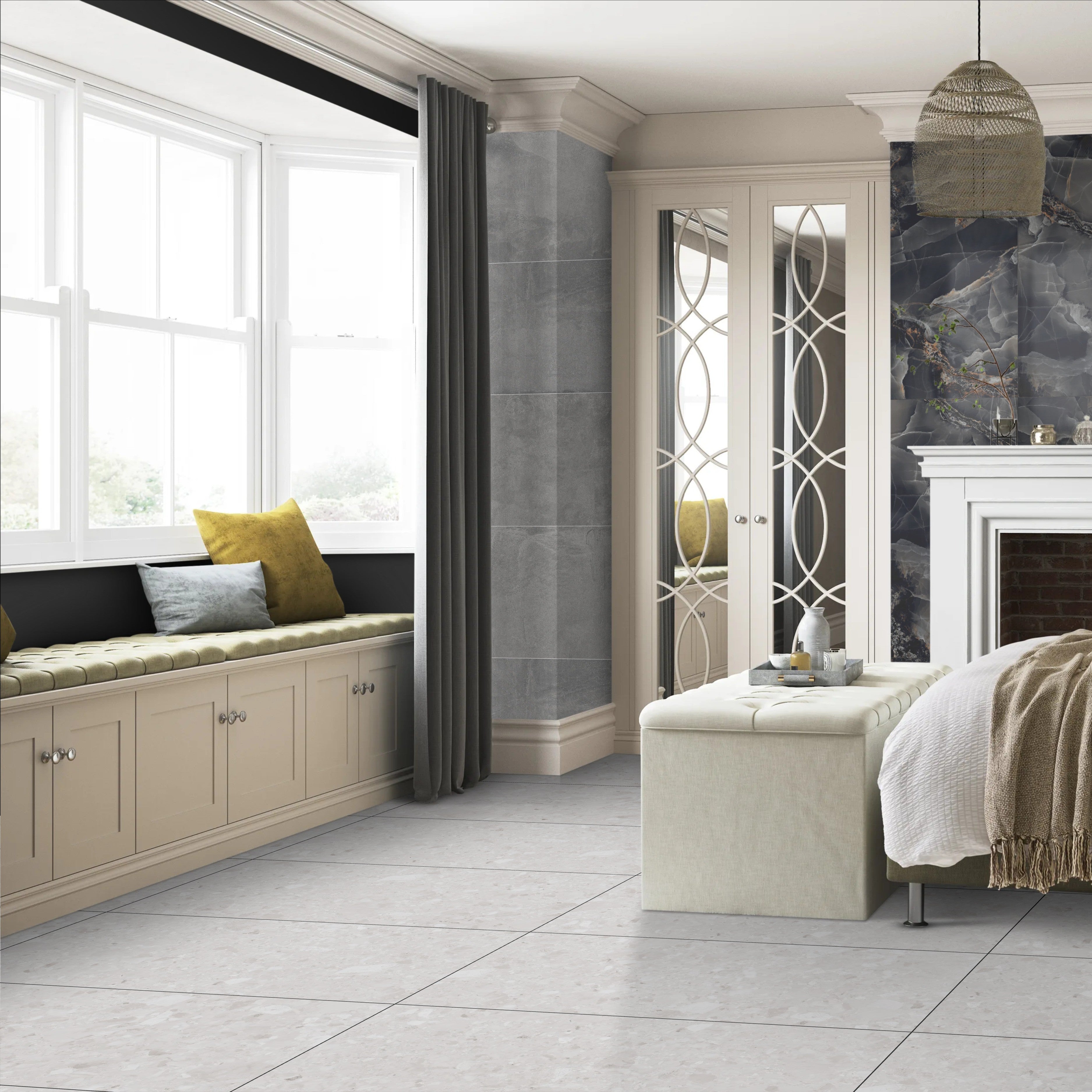 Nova White Matt Porcelain 60x120cm Wall and Floor Tiles