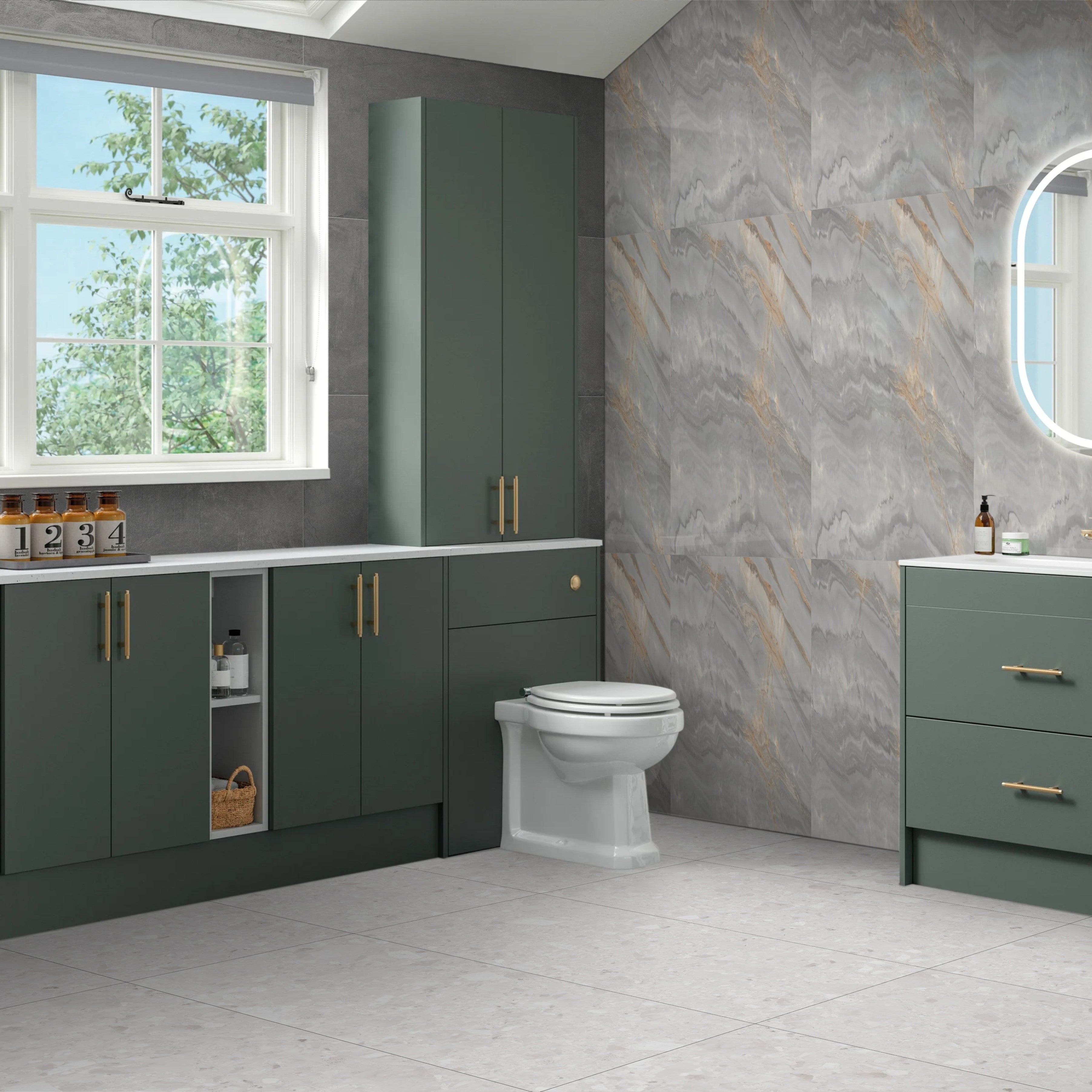 Nova White Matt Porcelain 60x120cm Wall and Floor Tiles