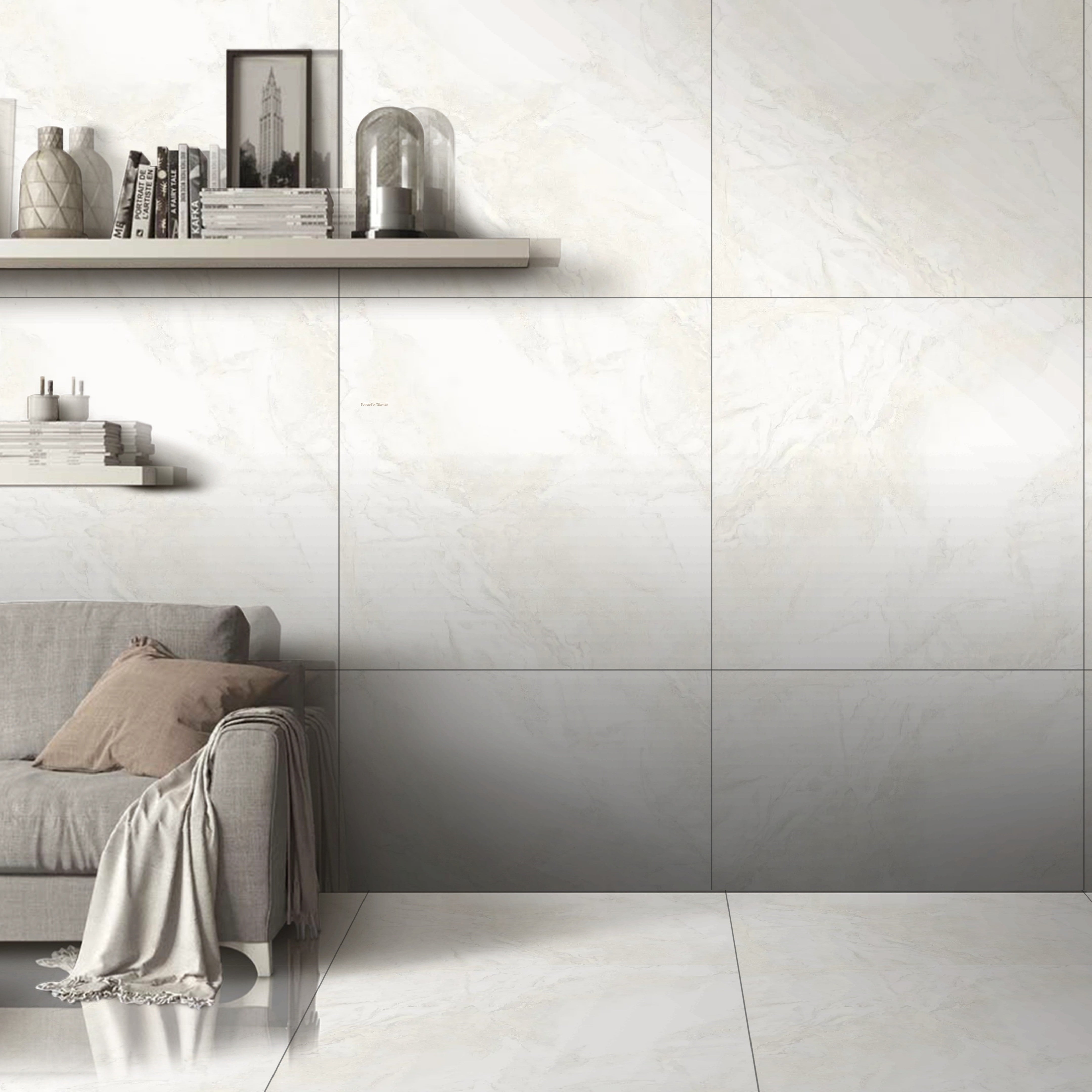 Neptune Cream Marble Polished Porcelain Wall Floor Tile 60x60cm
