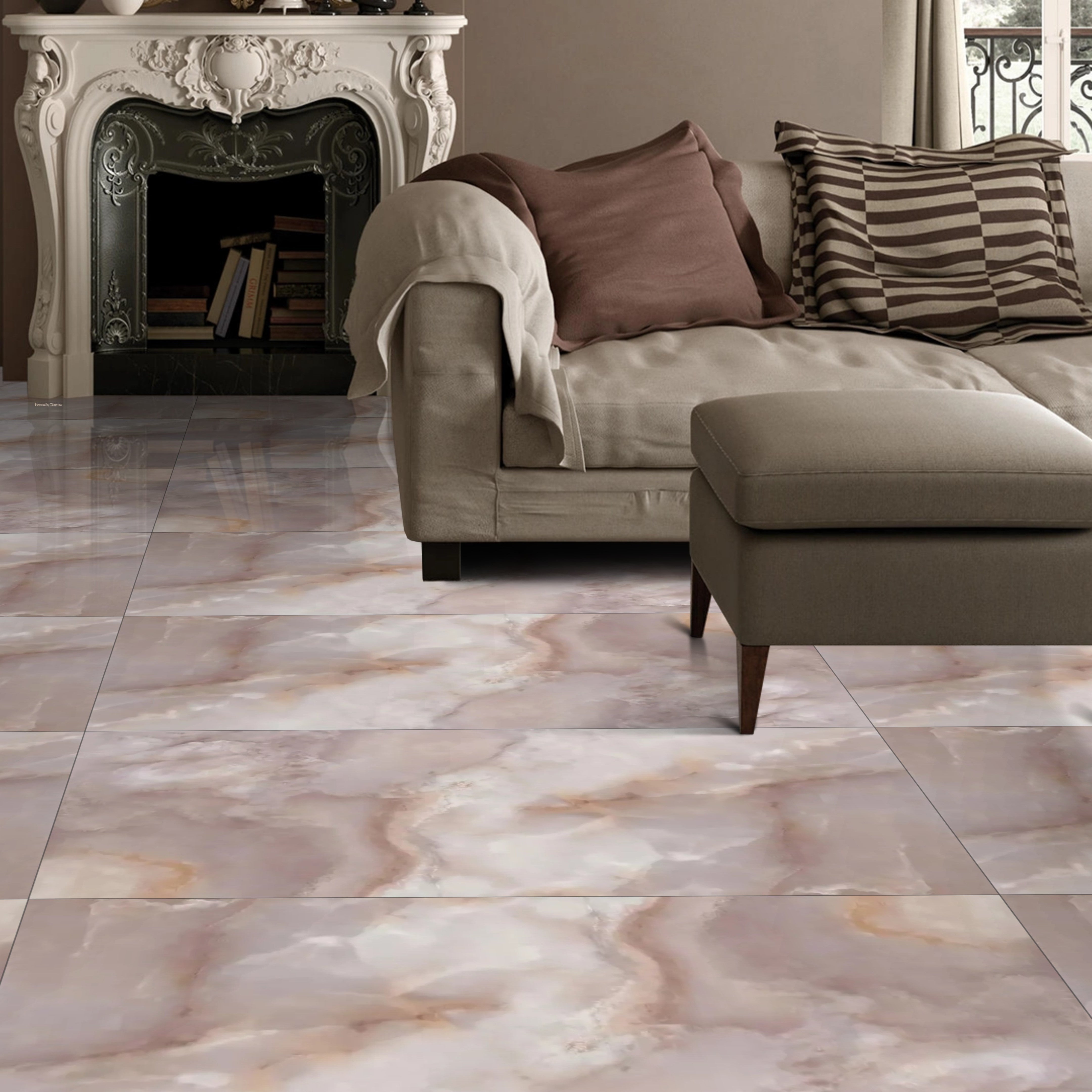 Orc Coral Polished Porcelain 60x120cm Wall and Floor Tiles