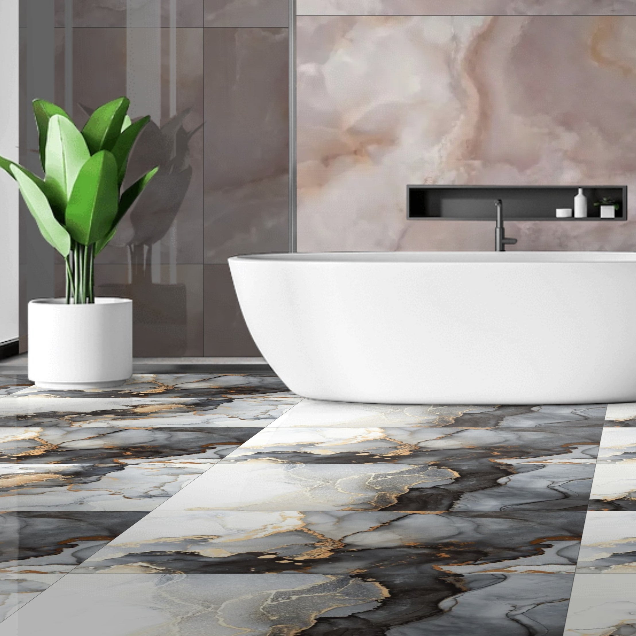 Golden Himalaya High Gloss Porcelain 60x120cm Wall Floor Tiles