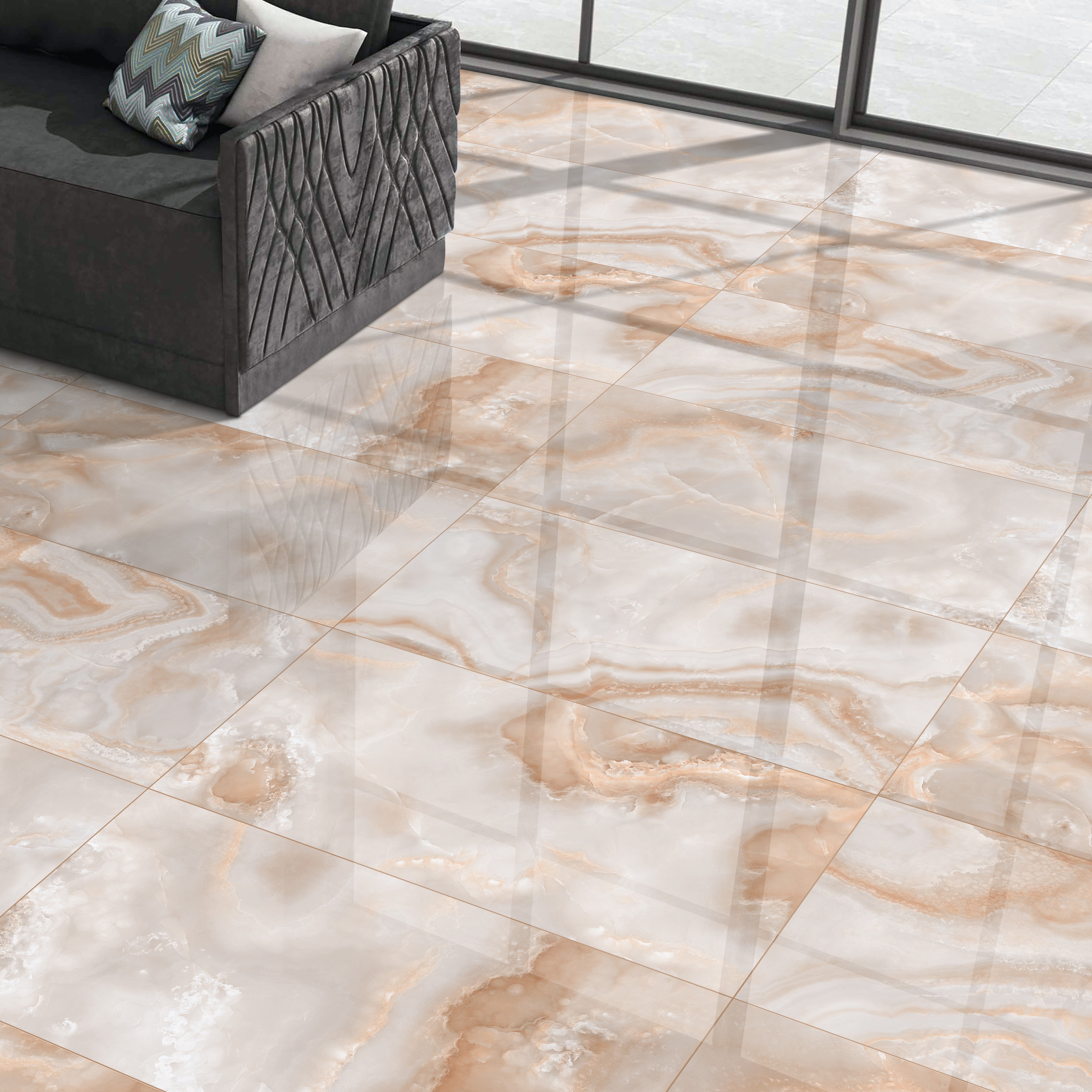 Majestic Onyx Gloss Porcelain 60x120cm Wall and Floor Tile