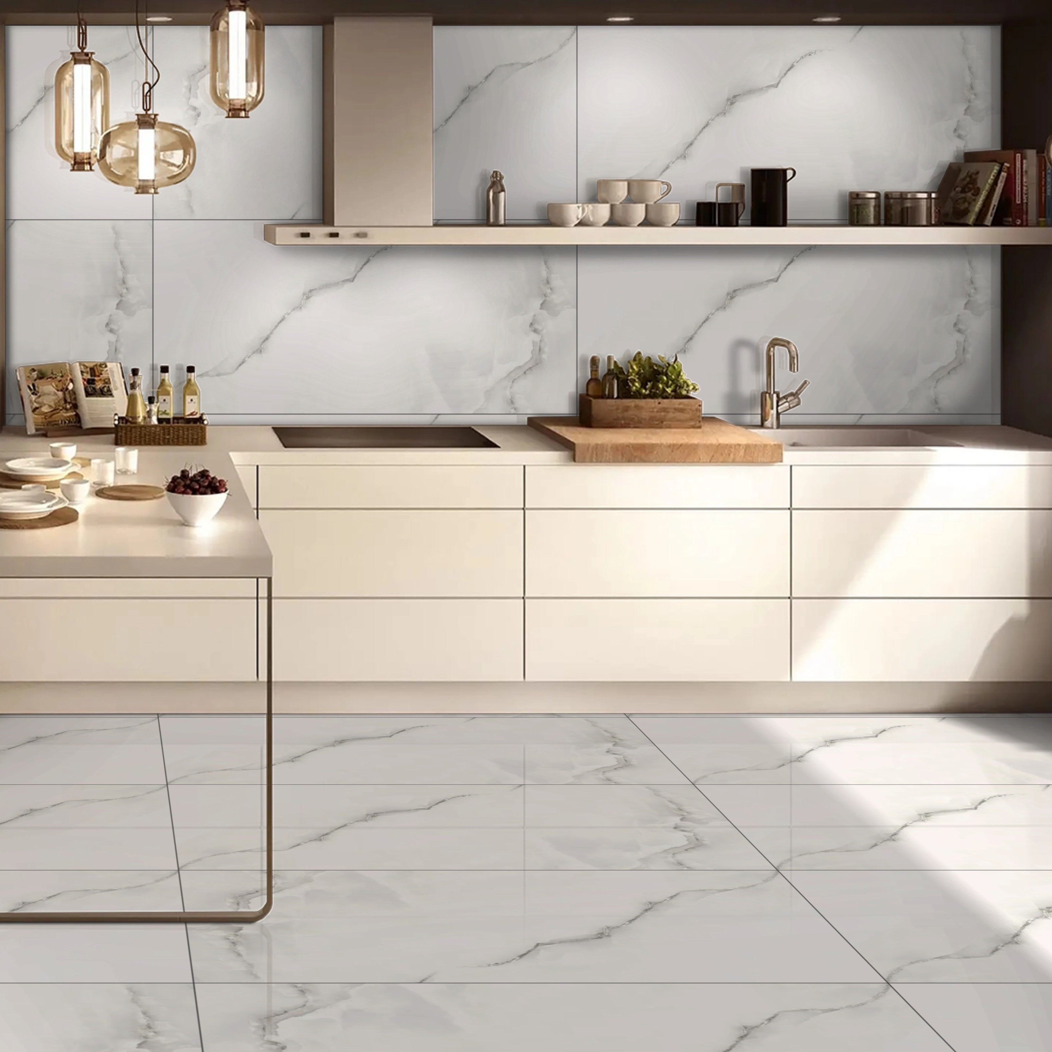 Wellspring Onyx tiles 60x120cm Gloss Porcelain Tiles