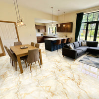 Onyx Gold Gloss Porcelain 60x120cm Wall and Floor Tiles