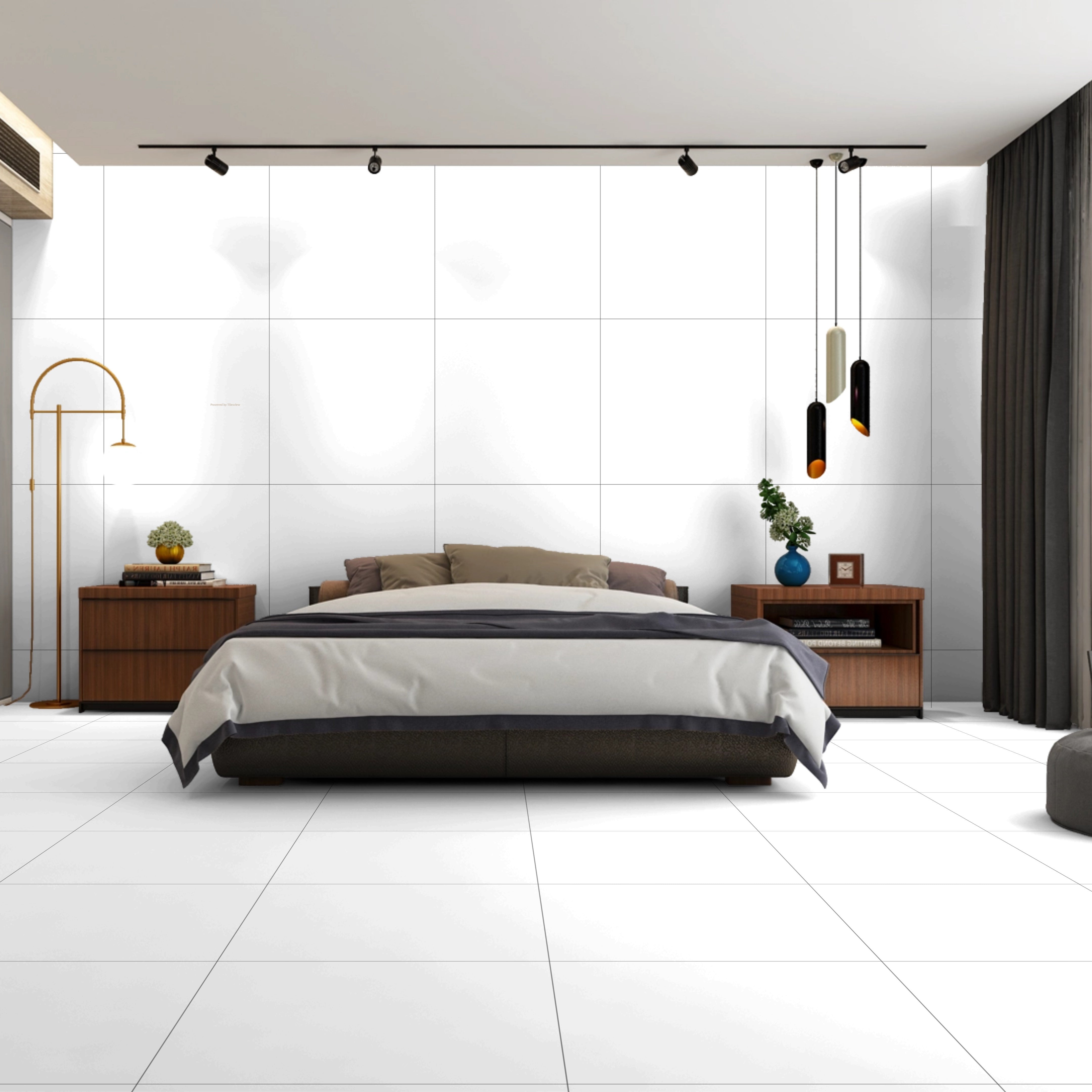 Plain White Gloss Porcelain 60x60cm Wall and Floor Tiles